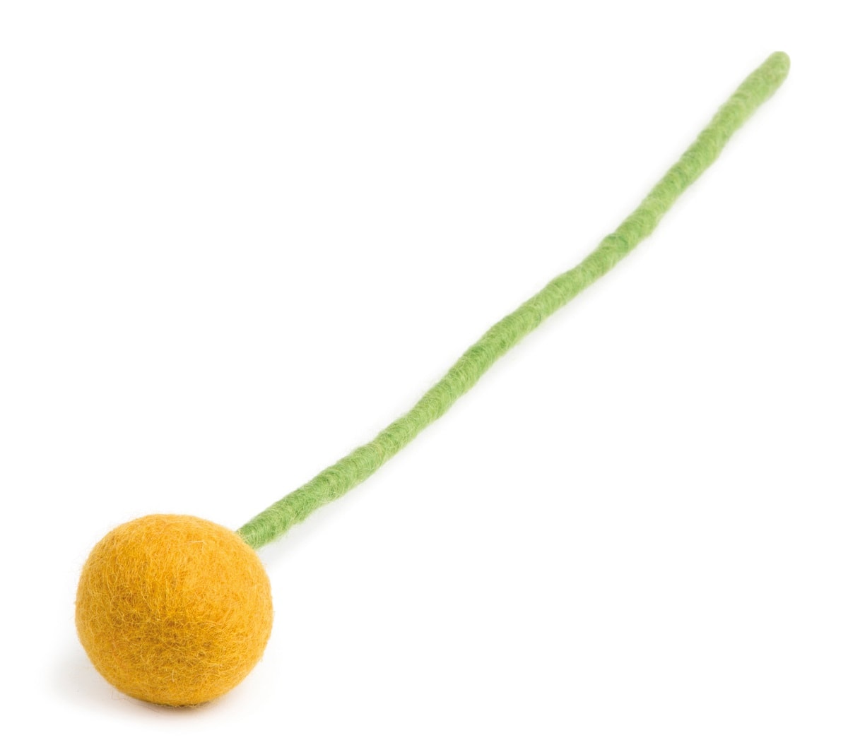 Wollfilz-Kugelblume currygelb D 3,5 cm, H 32 cm