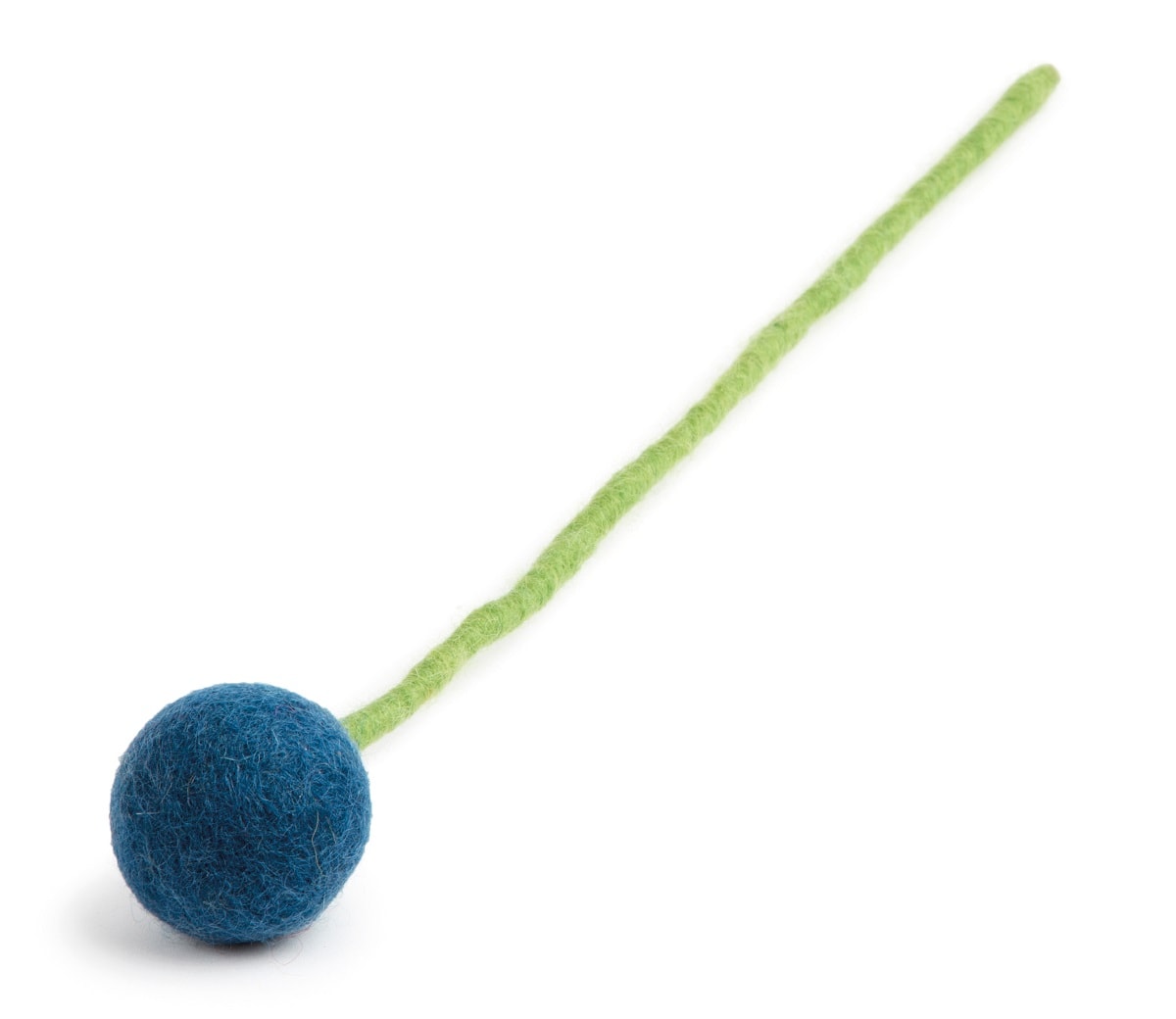 Wollfilz-Kugelblume D 3,5 cm, L 32 cm blumenblau