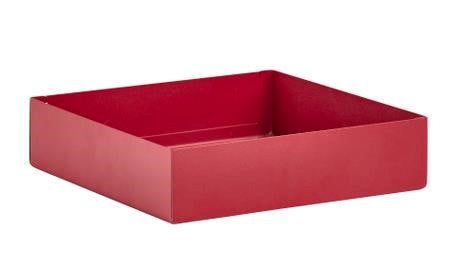 "Cubic" Metall-Tablett rot B 20 cm, T 20 cm, H 5 cm