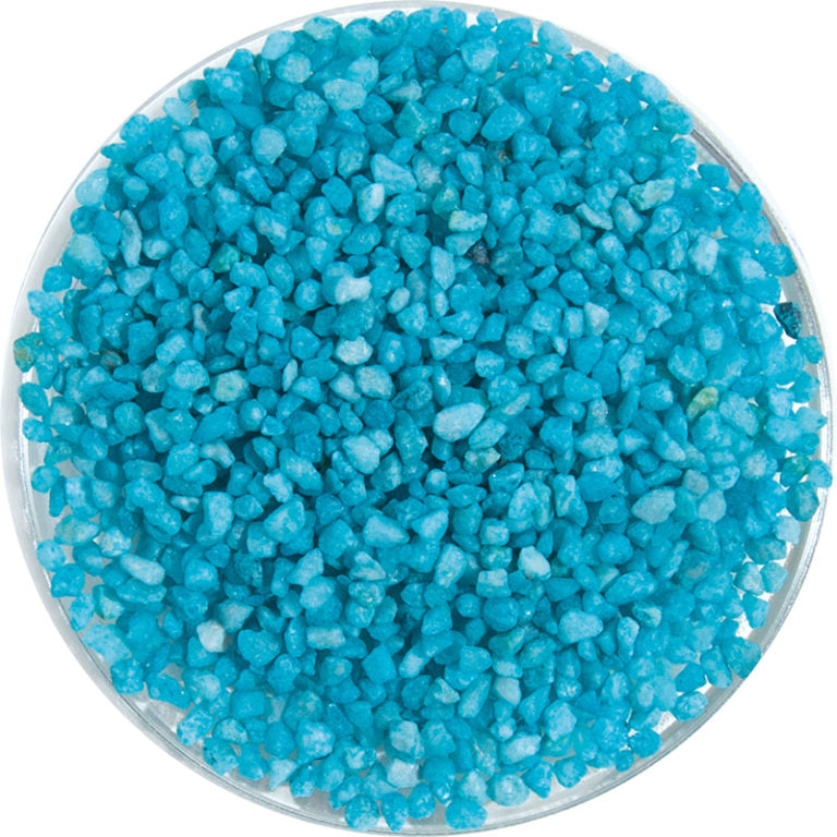 Z on base Kerzen-Kies türkis, 2 - 3 mm, 550 ml