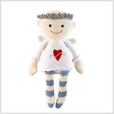 Engel gestrickt, Angela mit gehäkelten Flügeln und Krone