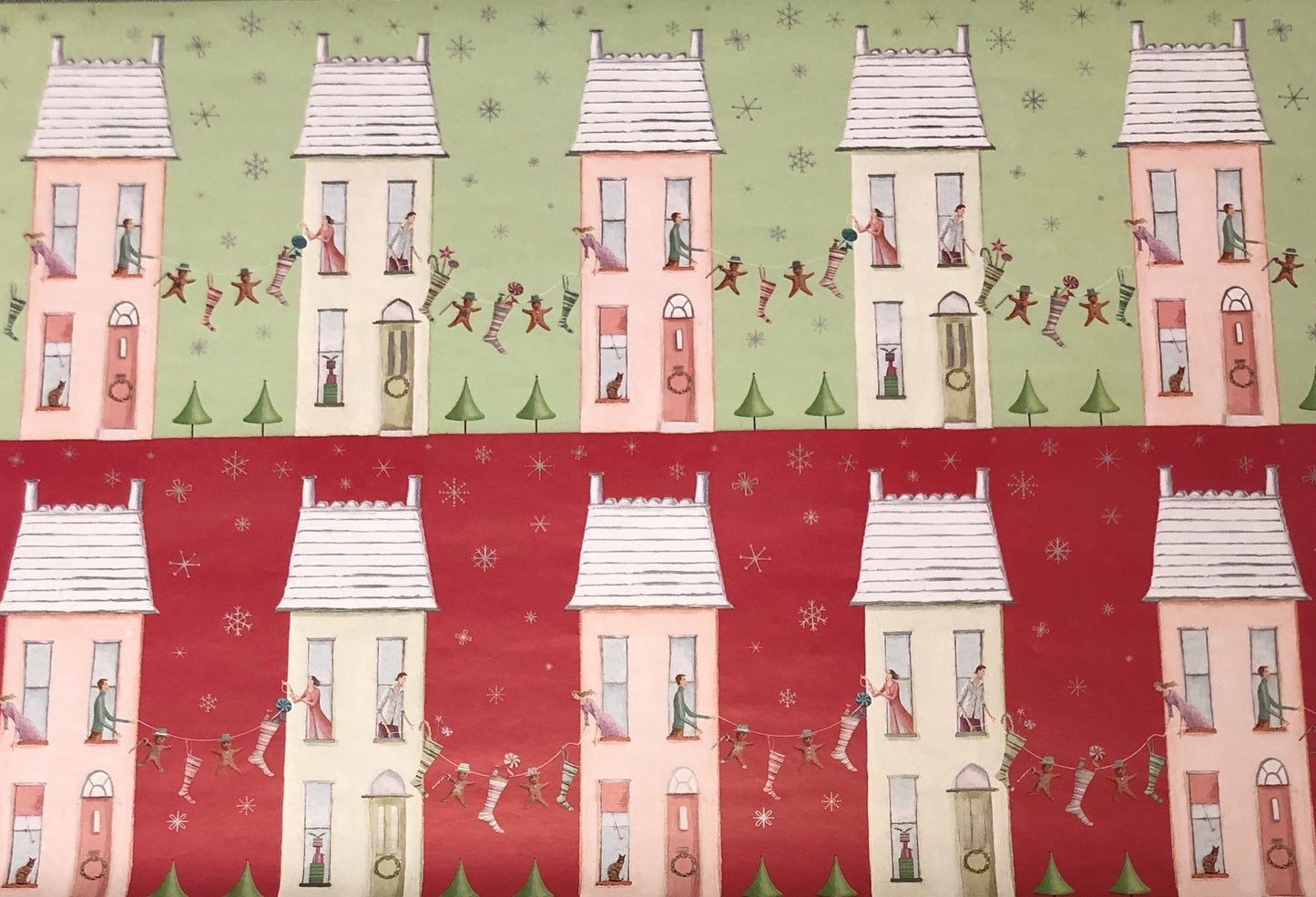 Weihnachtshäuser Geschenkpapier