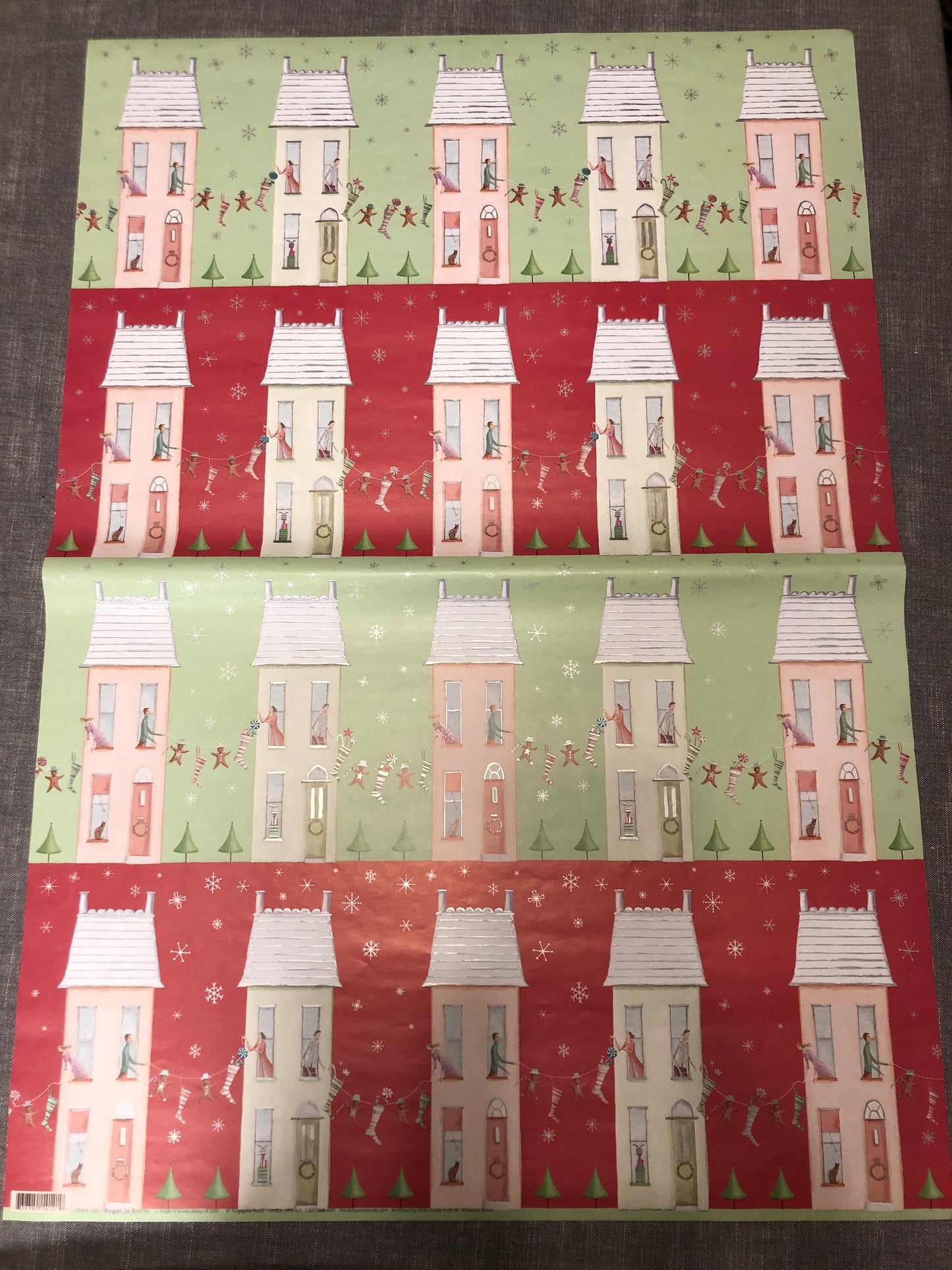 Weihnachtshäuser Geschenkpapier
