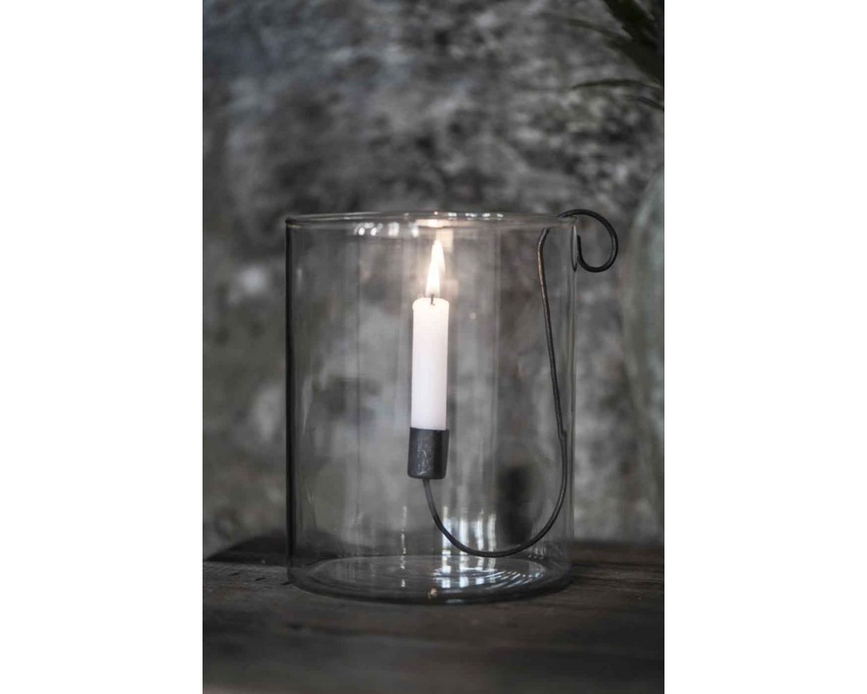 Metall-Kerzenhalter für Stabkerze (D 2,2 cm); z. Einhängen in Windlicht
