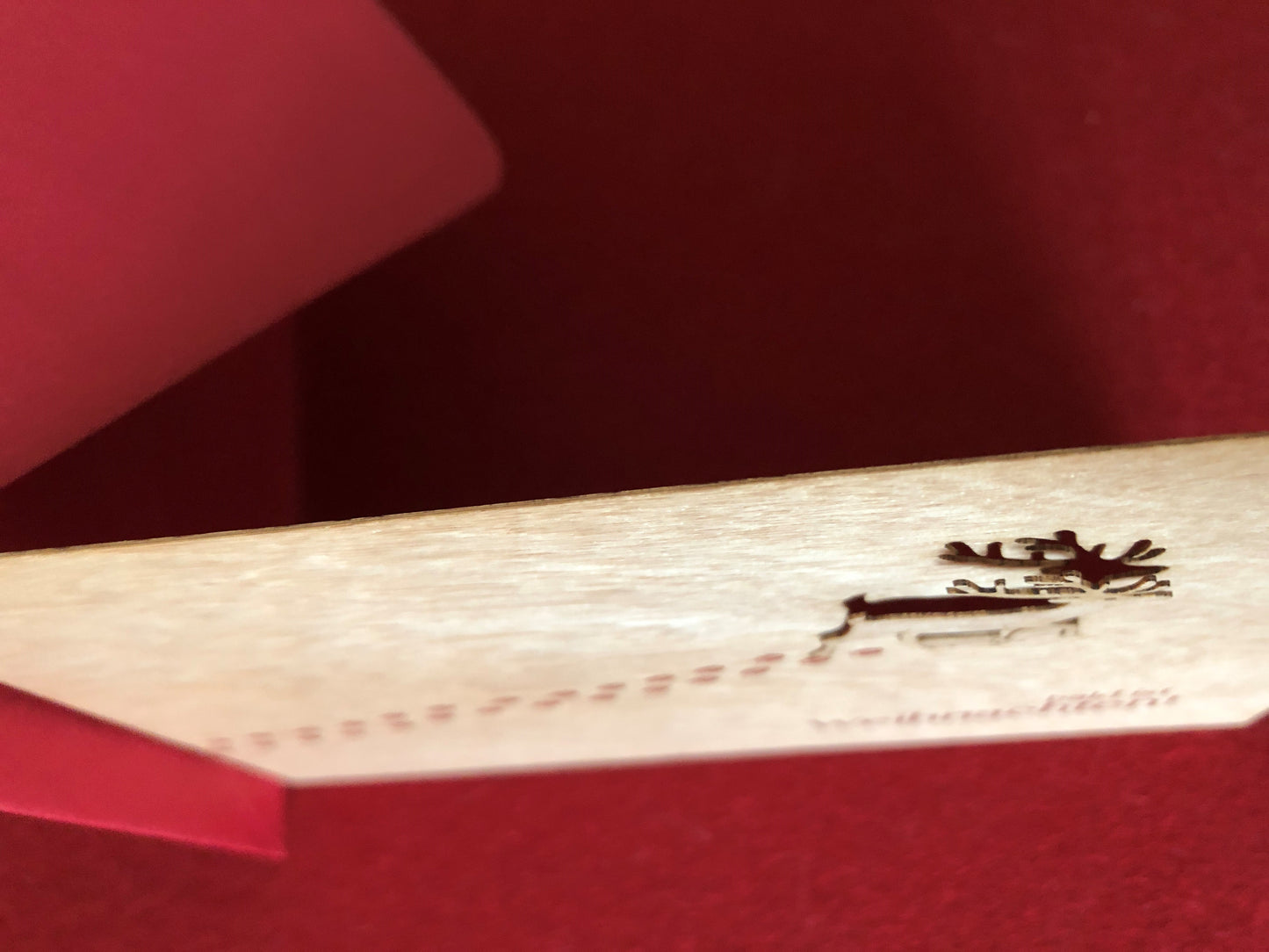 Forest Doppelkarte aus Holz, gestanzt - Bald ist Weihnachten Rentier