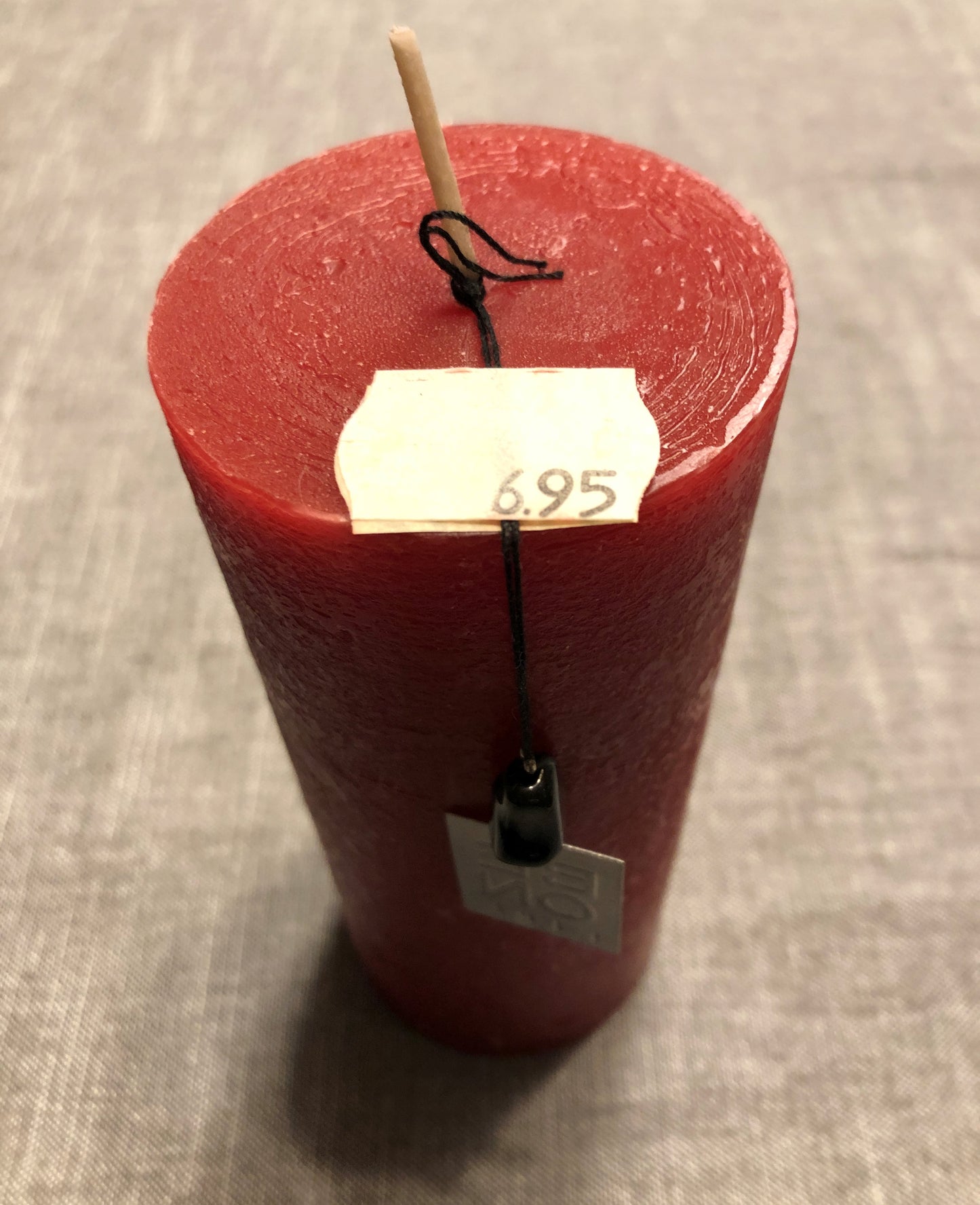 Zylinder-Kerze D 6 cm, H 14 cm, rot, aus Paraffin, brennt 58 Std.