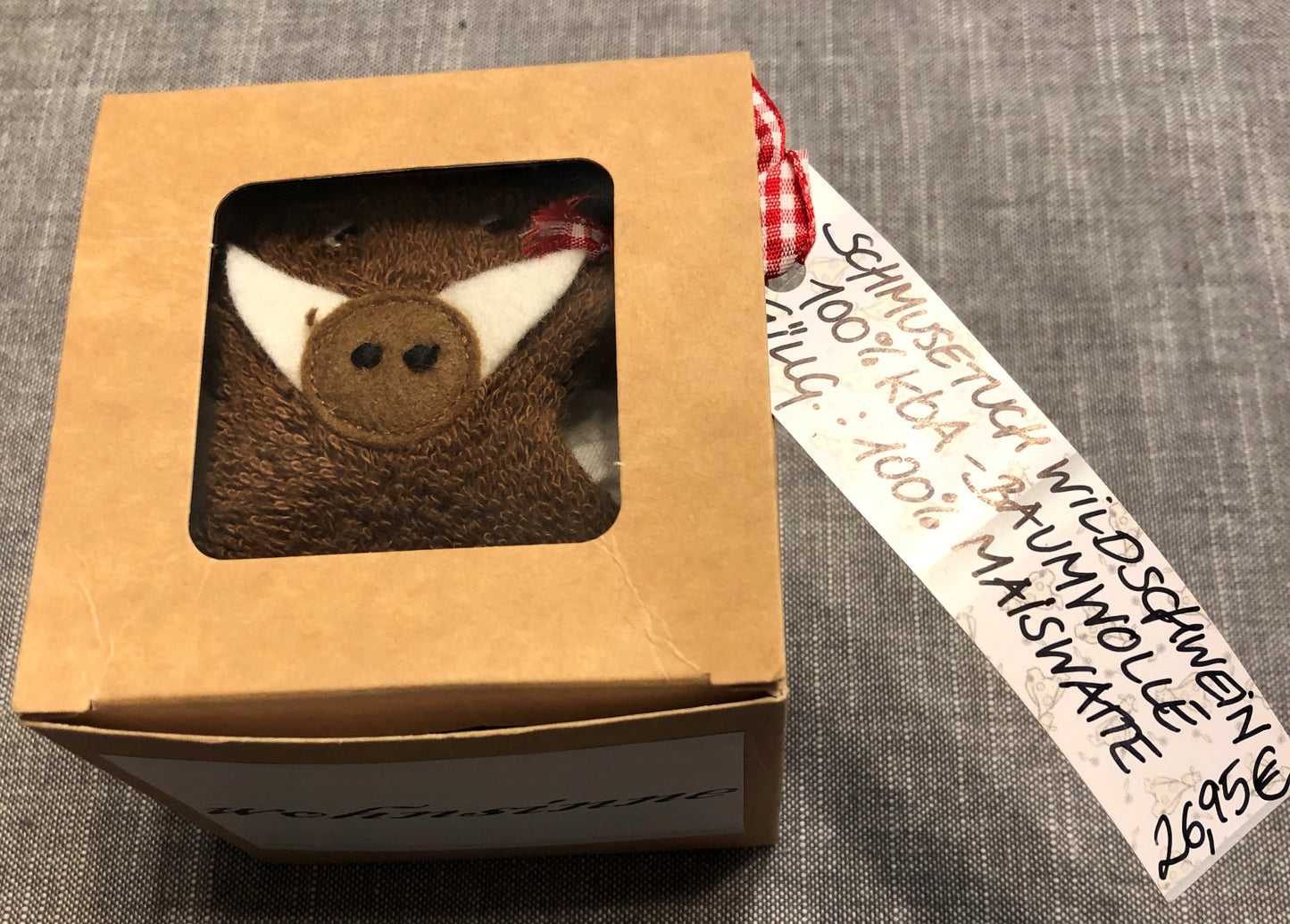 Forest Wildschwein Schmusetuch, komplett aus Bio-Materialien