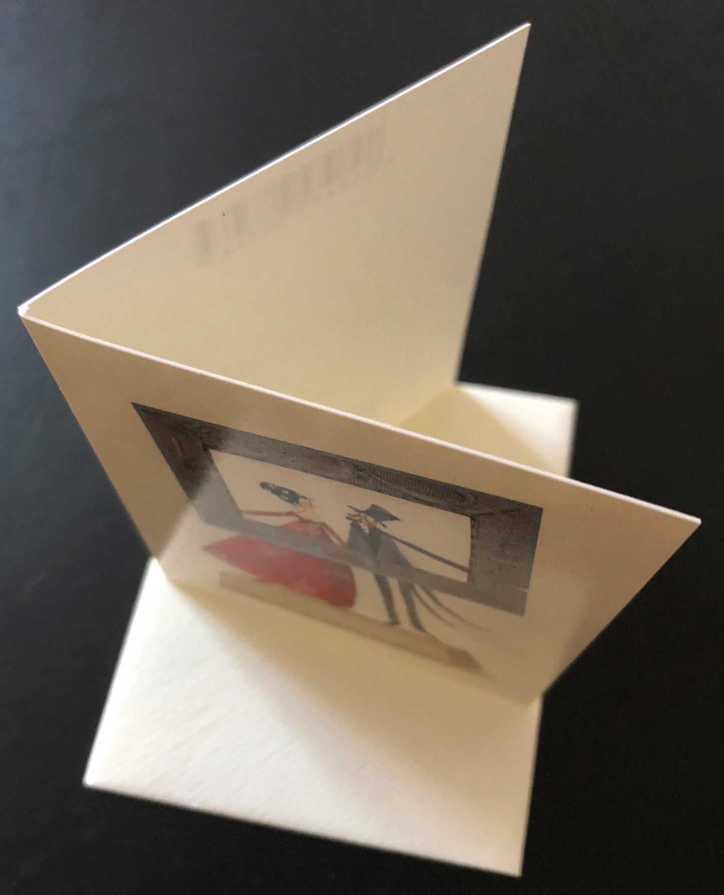 Mini-Doppelkarte Paar im Rahmen