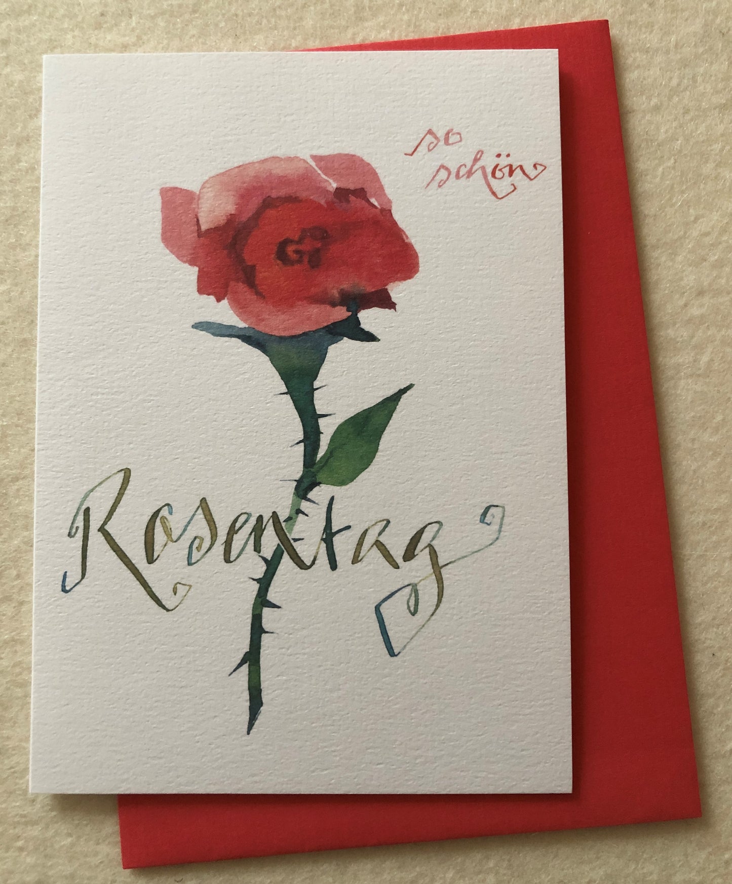Doppelkarte Rosentag