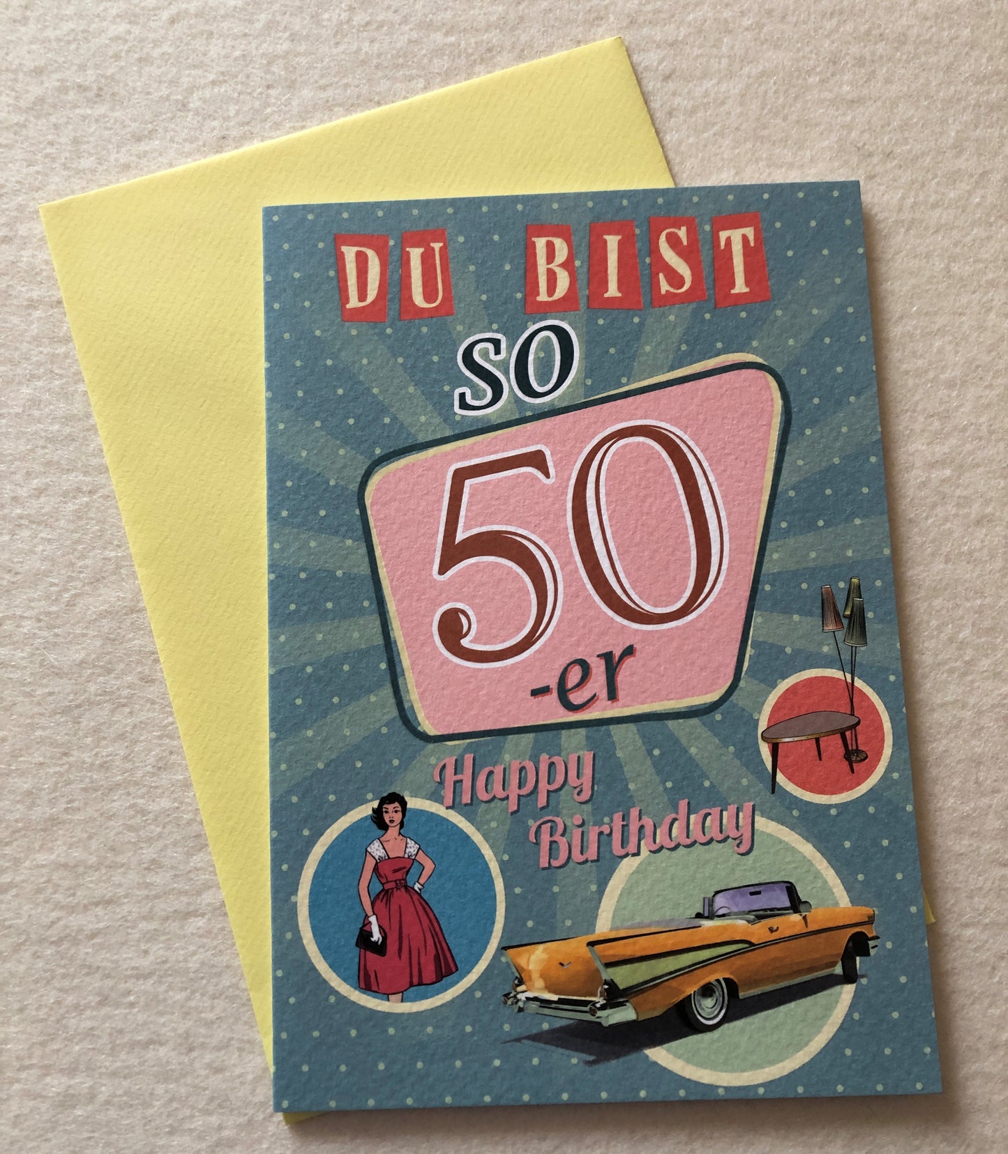 Doppelkarte Geburtstag Du bist so 50er