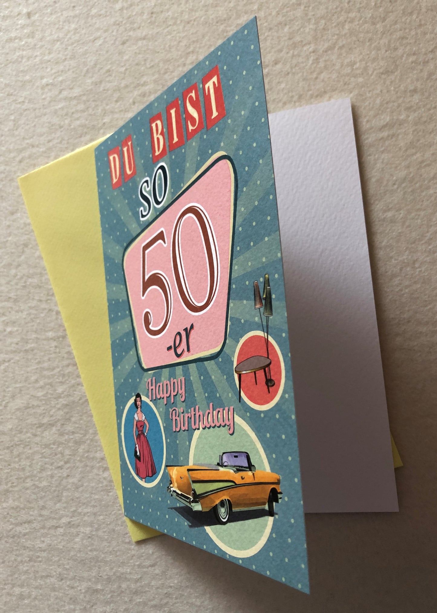 Doppelkarte Geburtstag Du bist so 50er