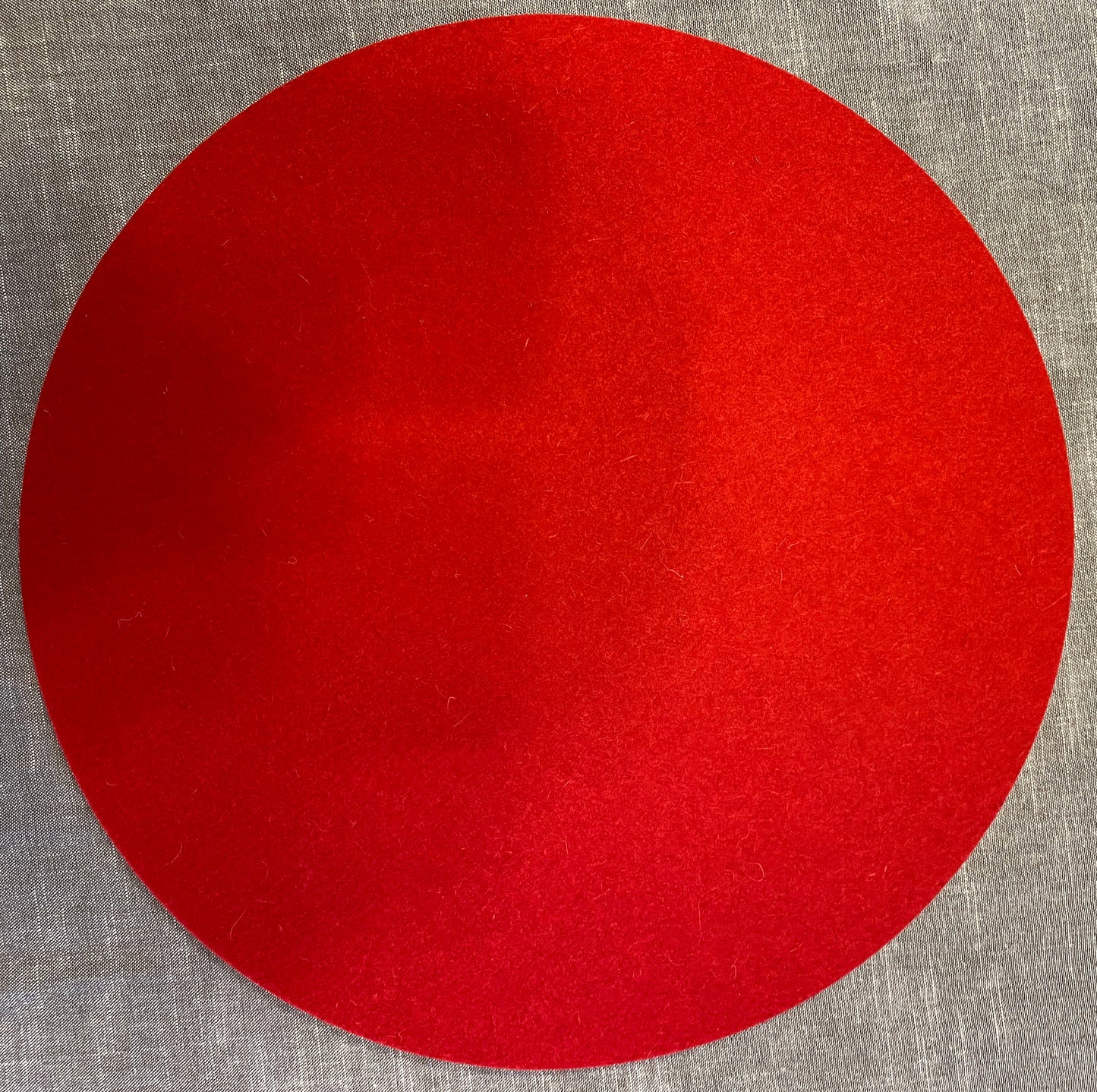 Wollfilz-Unterlage rund D 40cm 55 Mohnrot