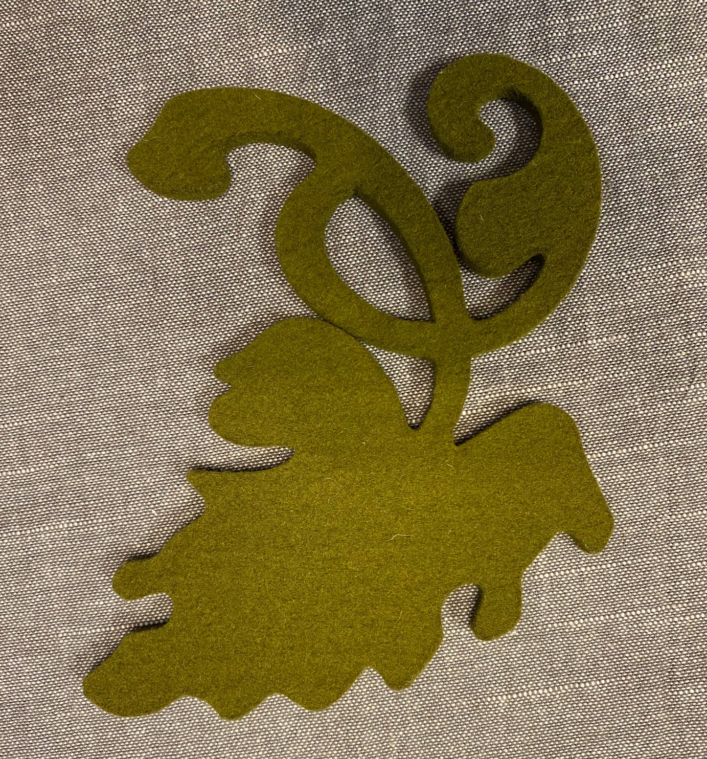 Wollfilz-Untersetzer Weinblatt