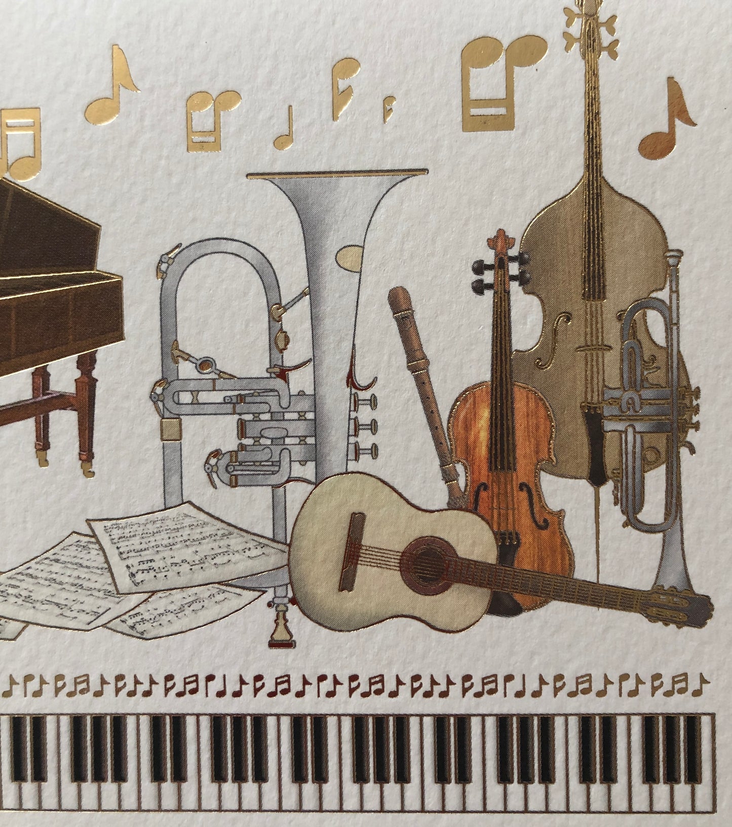 Musik Doppelkarte klassische Instrumente