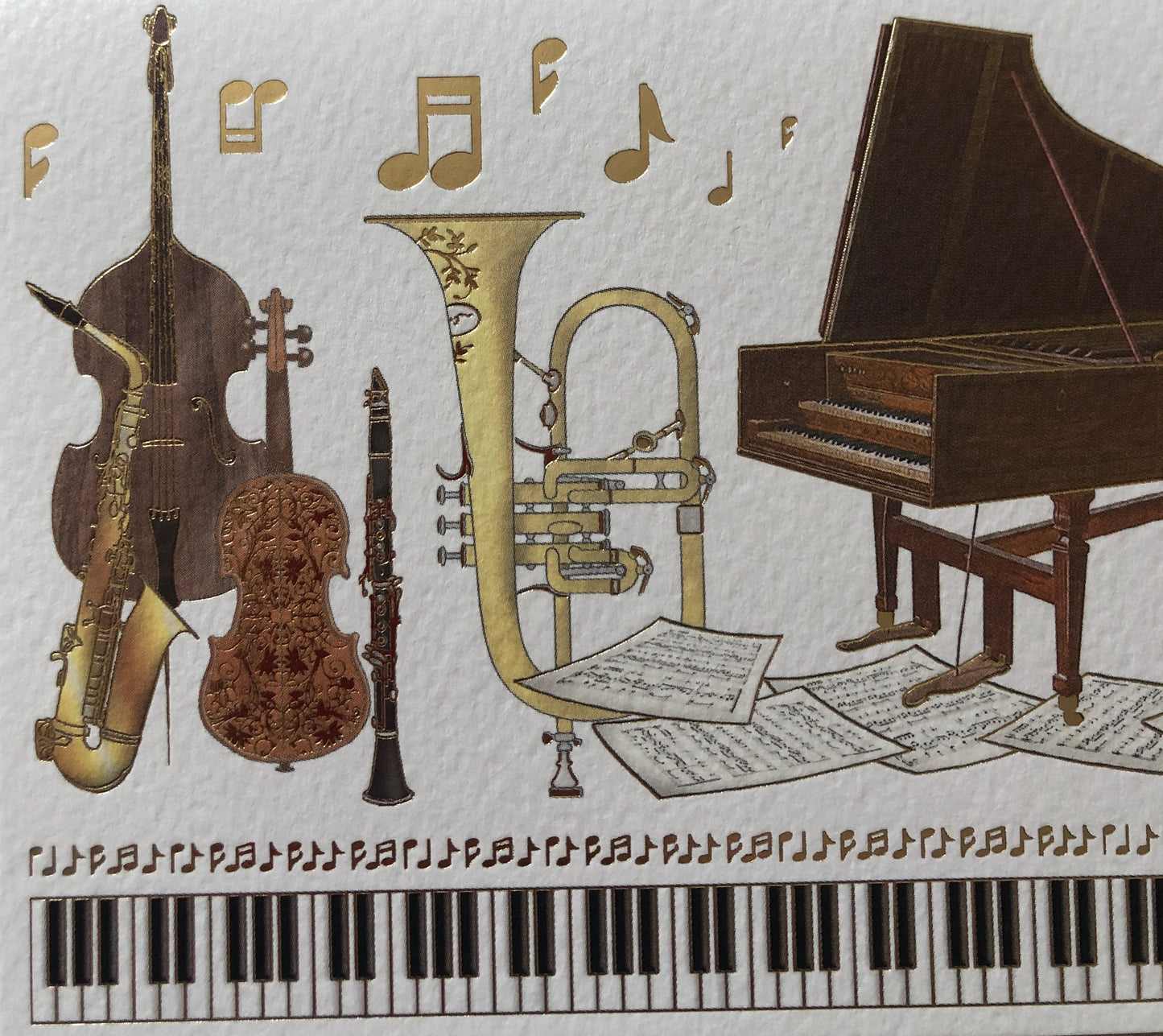Musik Doppelkarte klassische Instrumente