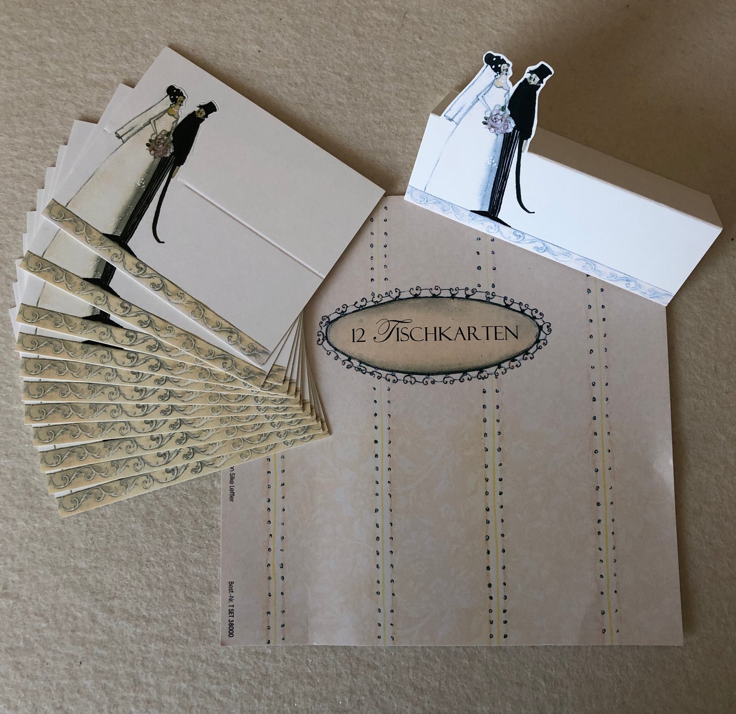 Hochzeit 12er Set Tischkarten