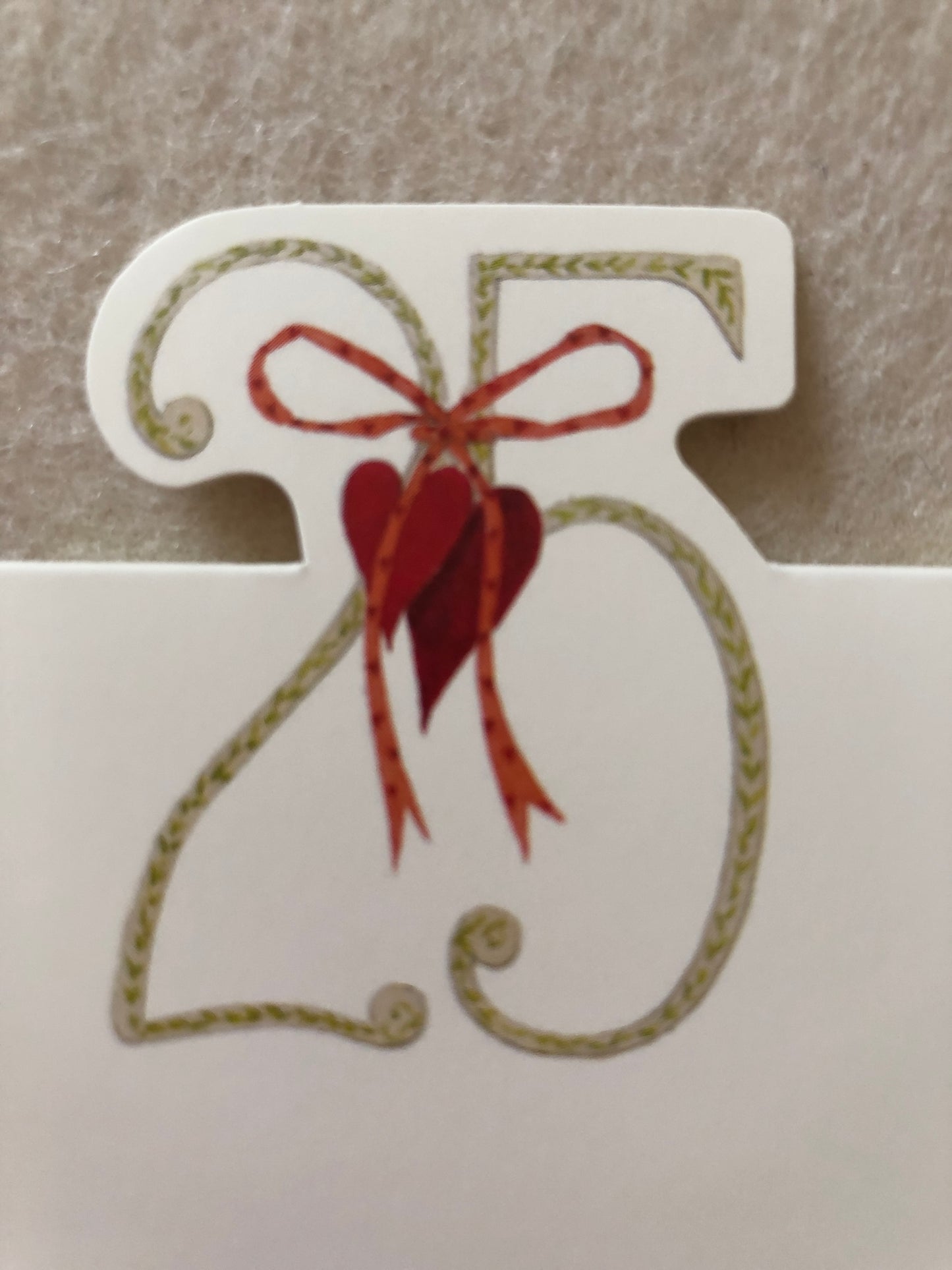 Silberhochzeit 12er Set Tischkarten "25"