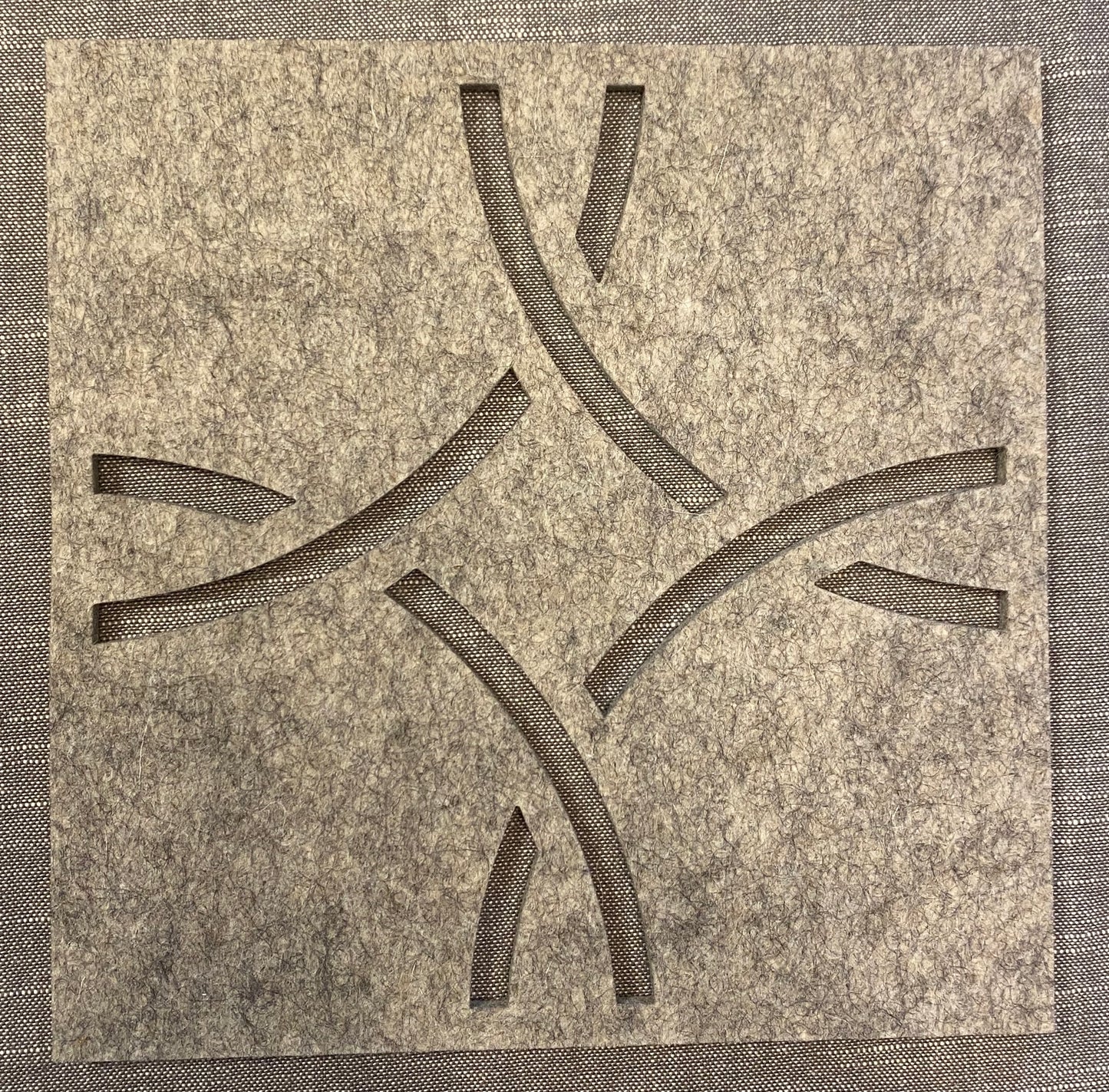 Wollfilz-Unterlage Ornament 20 x 20 cm 07 Hellmeliert