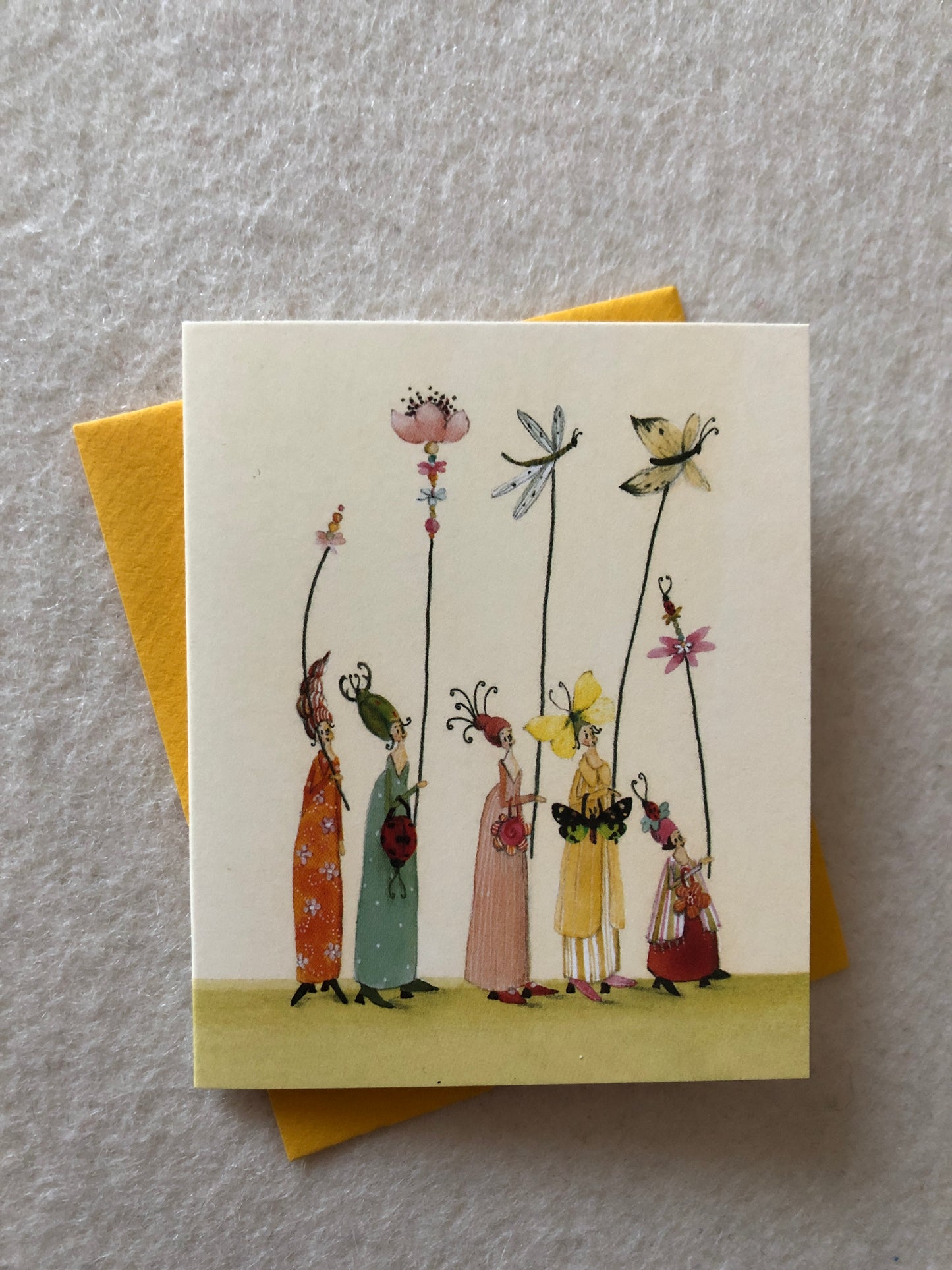 Mini-Doppelkarte Blumenpromenade