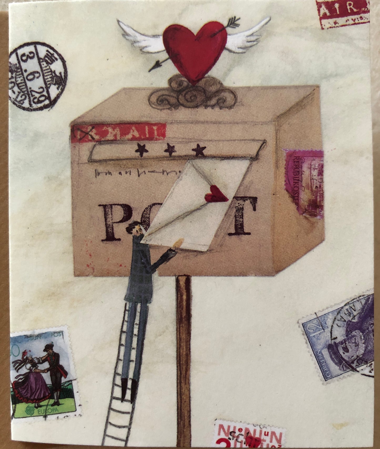 Mini-Doppelkarte Liebespost