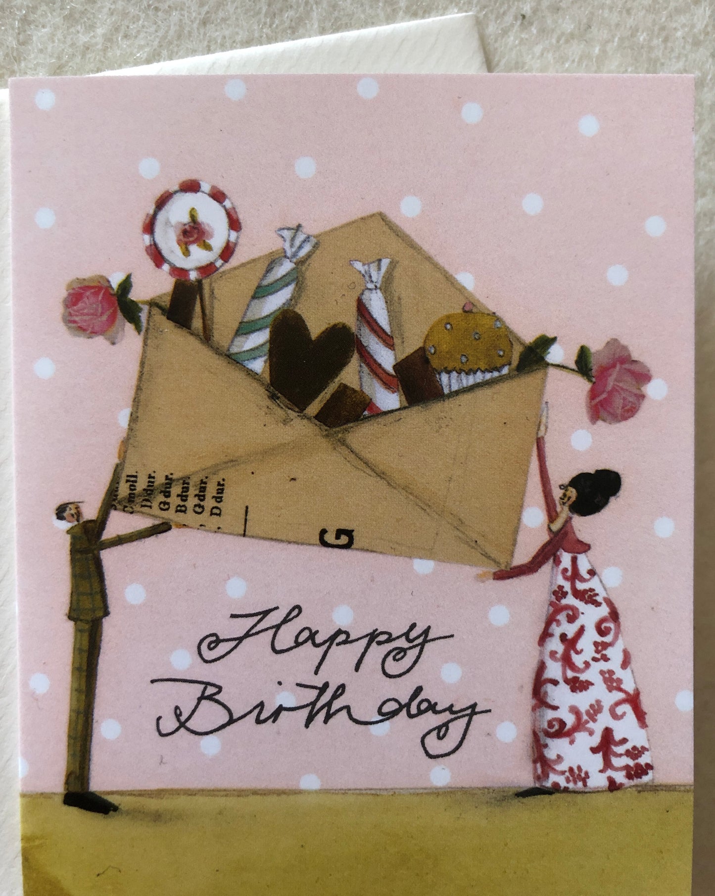 Geburtstag Mini-Doppelkarte Happy Birthday Schokobrief