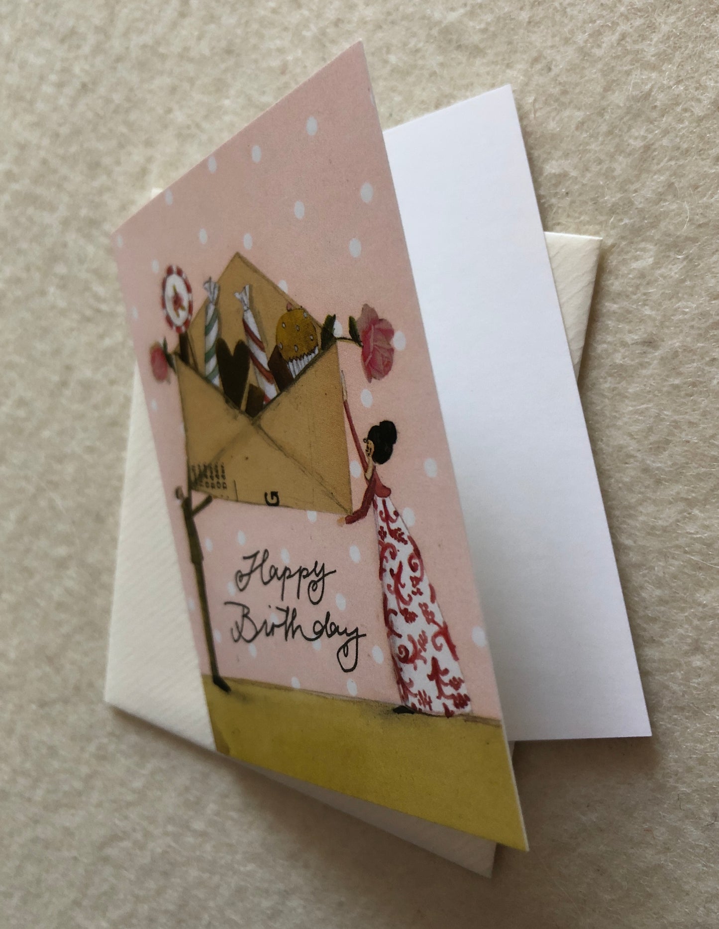 Geburtstag Mini-Doppelkarte Happy Birthday Schokobrief