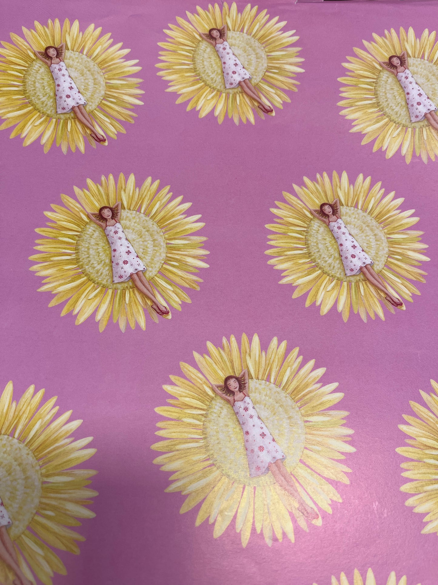 Geschenkpapier Sonnenblumenliege