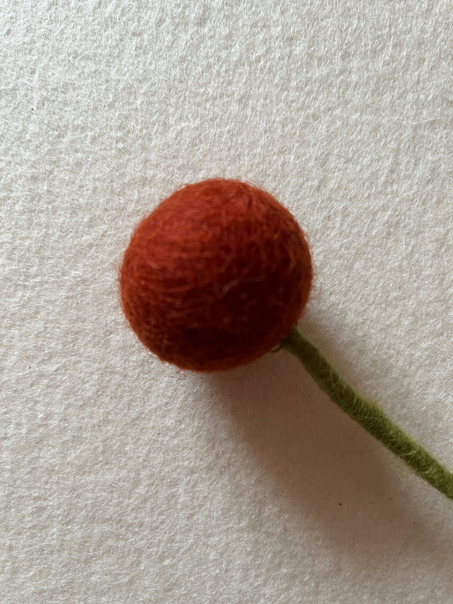 Wollfilz-Kugelblume rostrot D 3,5 cm, H 32 cm