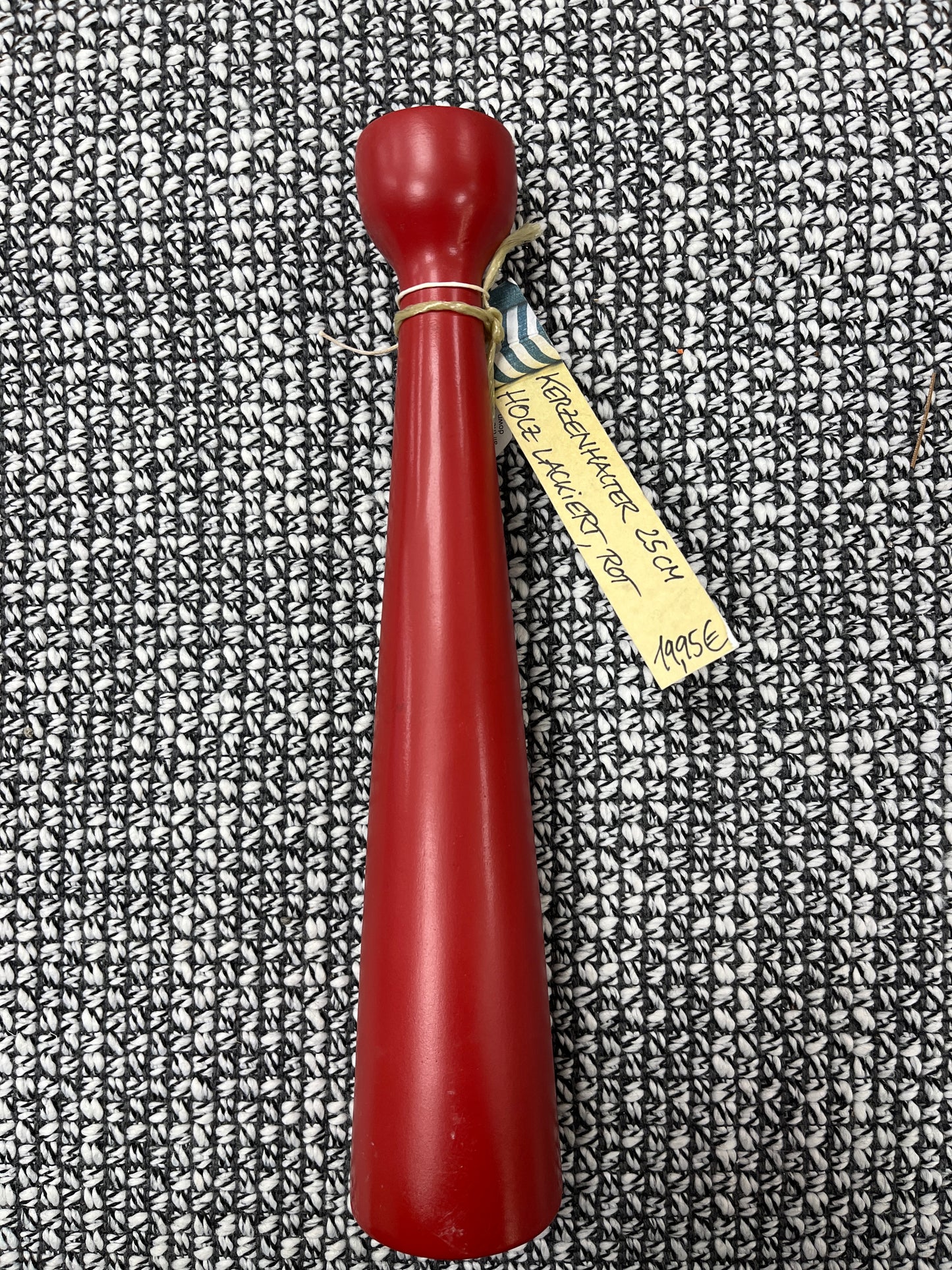 Kerzenhalter Ovation Akazie, Farbe rot, D 5 cm, H 25 cm