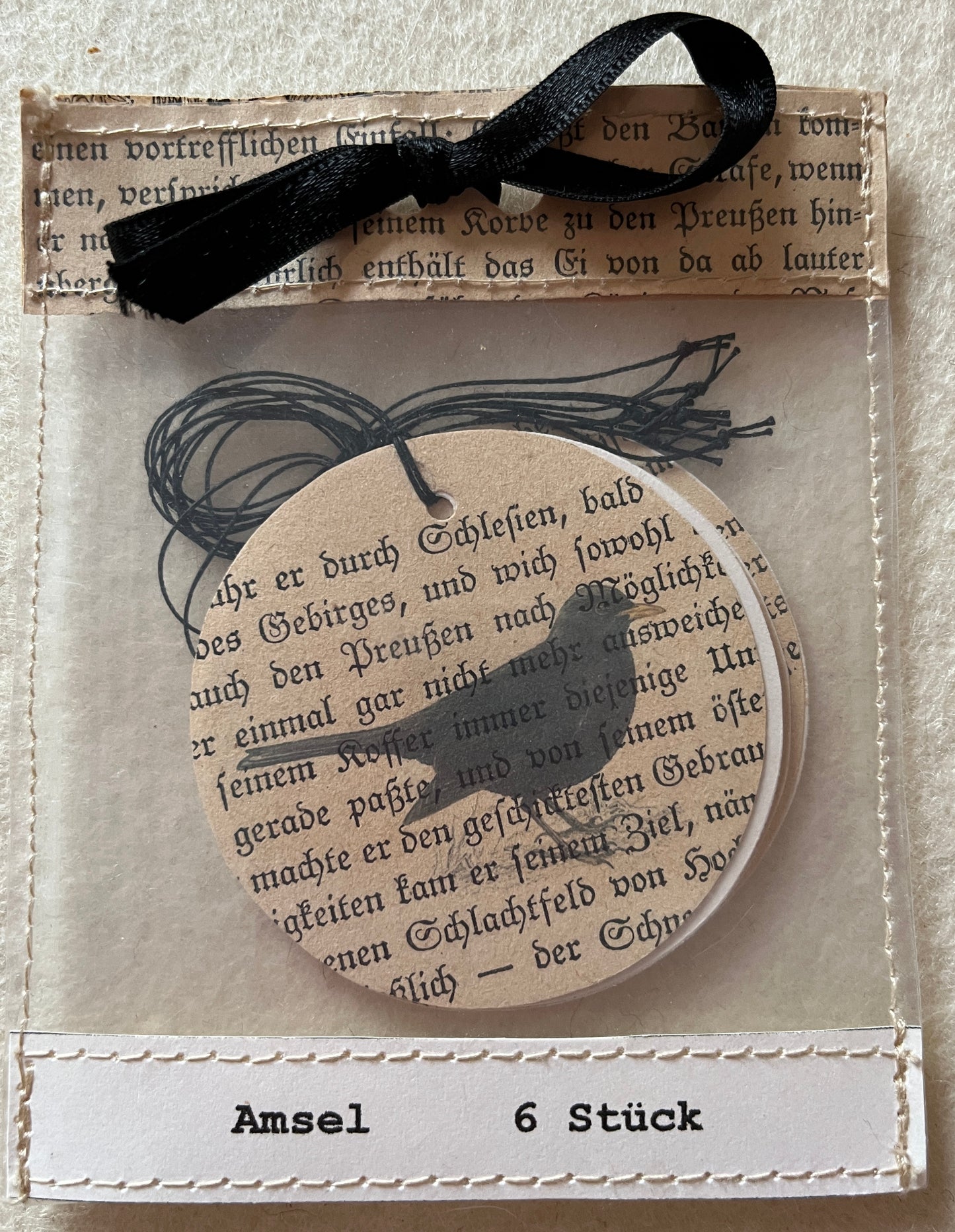 Birdy Amsel 6er Set Duo-Geschenkanhänger