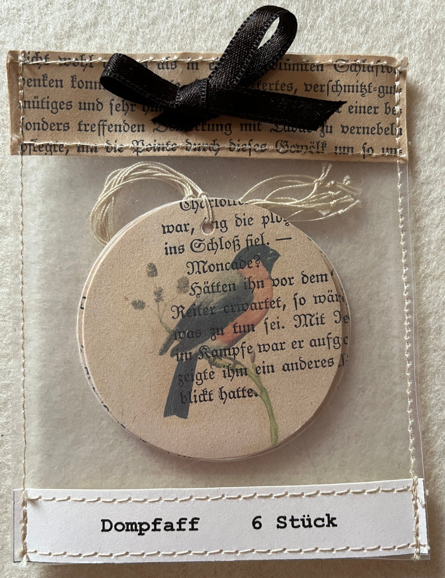 Birdy 6er Set Duo-Geschenkanhänger Dompfaff