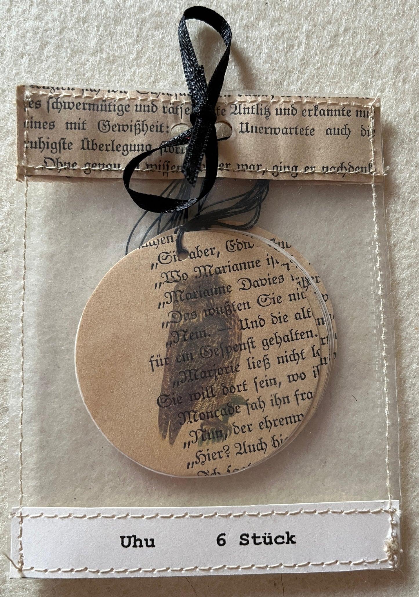 Birdy 6er Set Duo-Geschenkanhänger Uhu