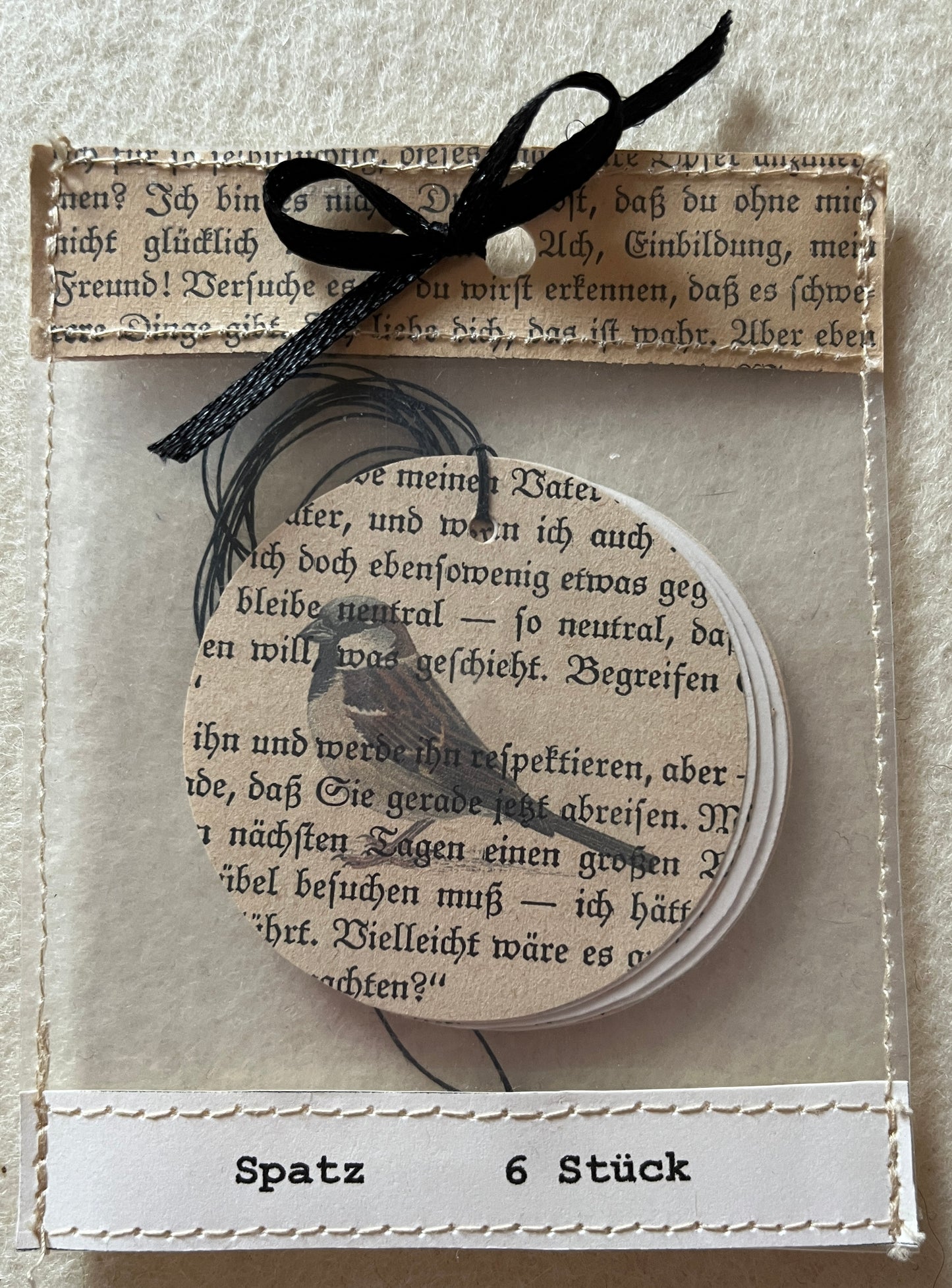 Birdy 6er Set Duo-Geschenkanhänger Spatz
