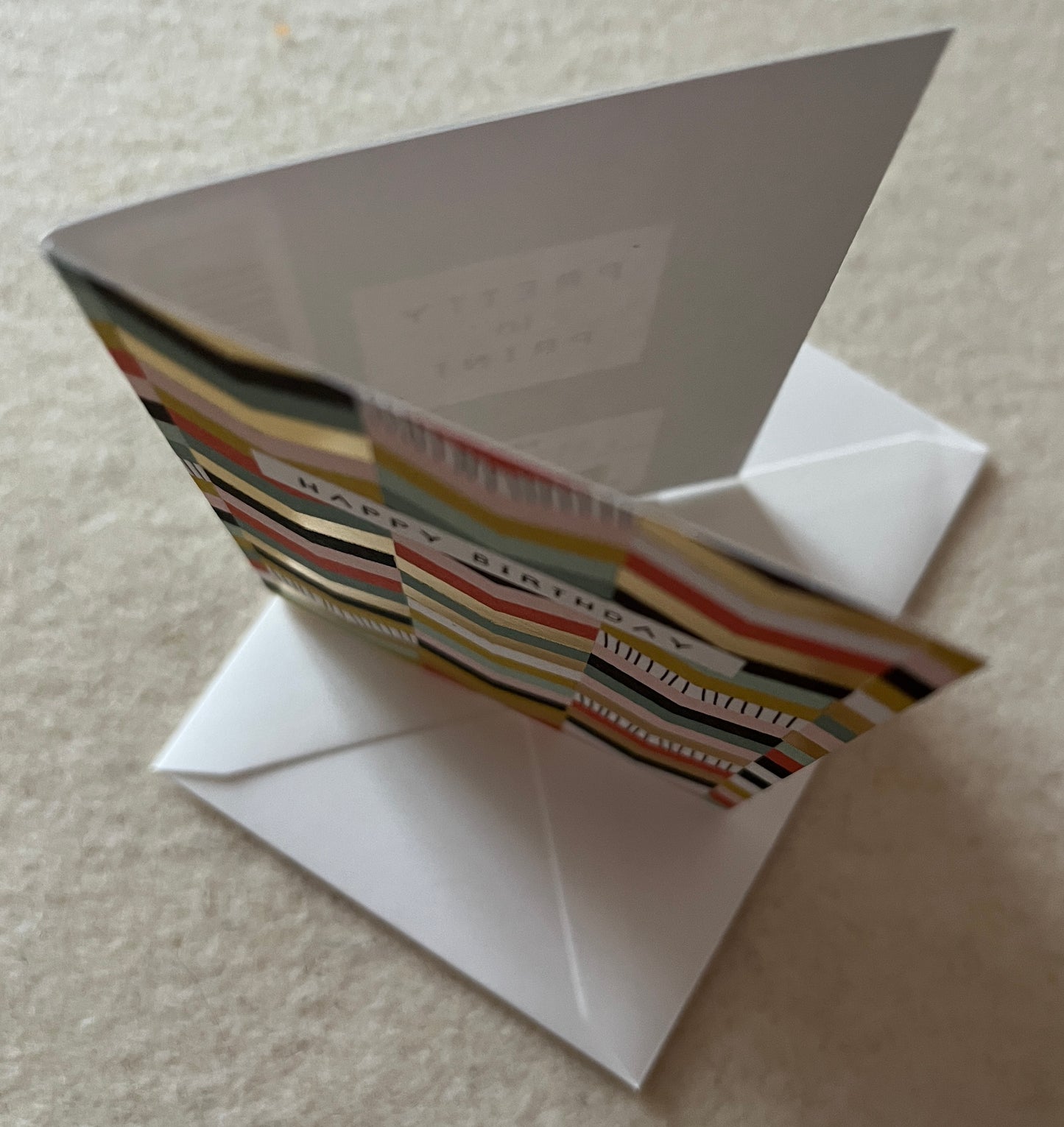 Geburtstag Mini-Doppelkarte herringbone, HAPPY BIRTHDAY