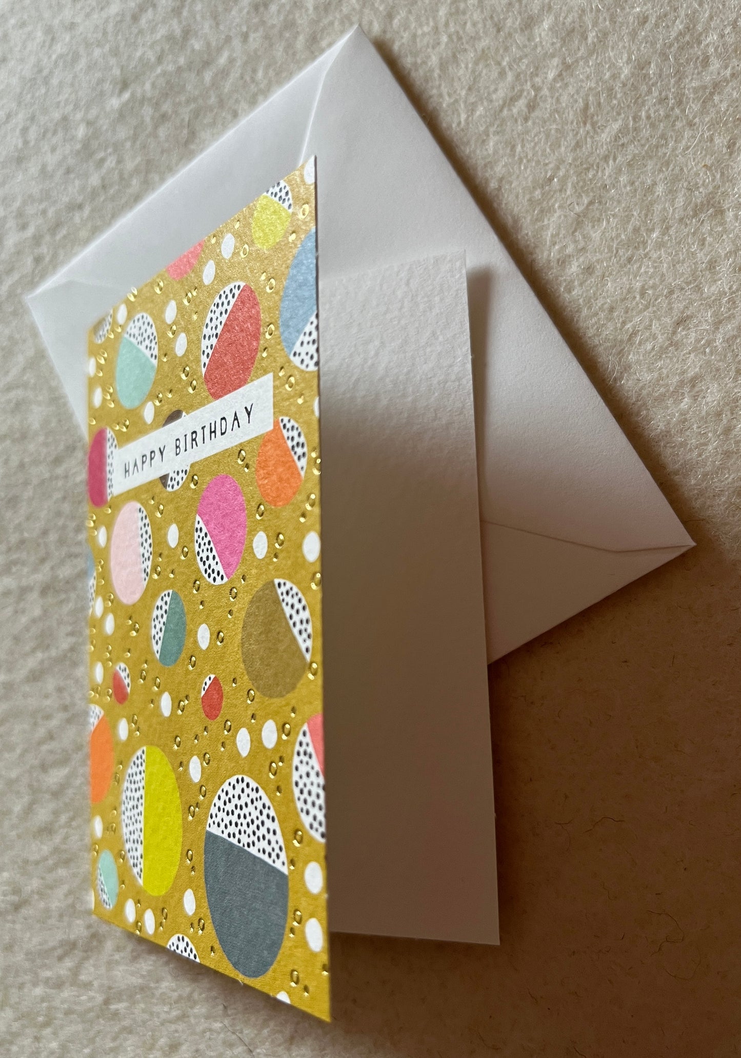 Geburtstag Mini-Doppelkarte bubbles, HAPPY BIRTHDAY