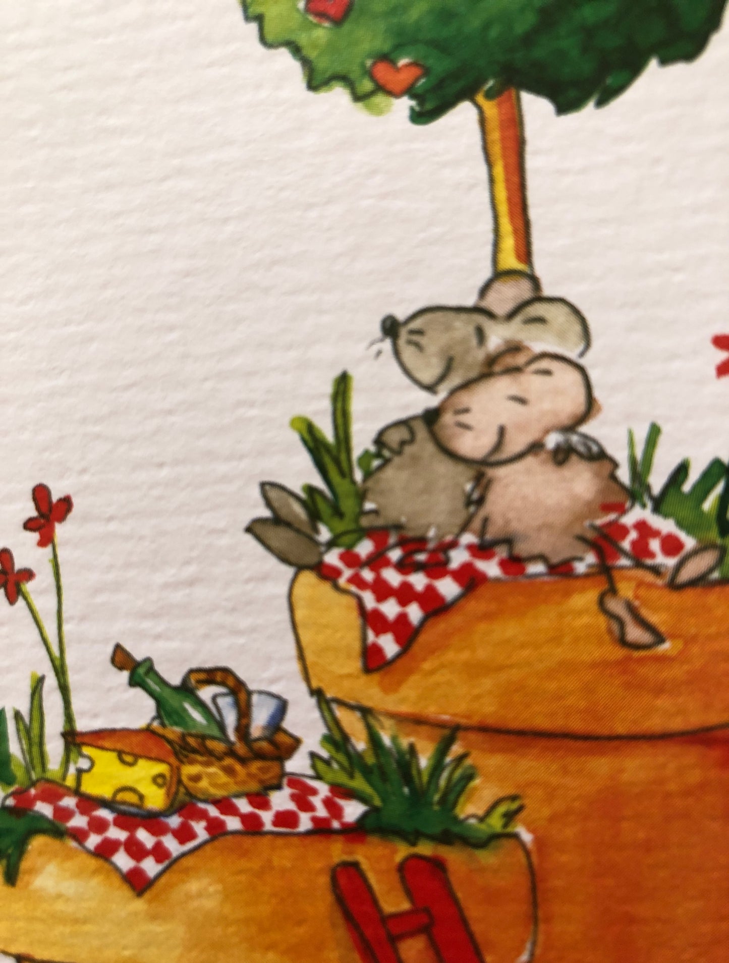 Maus Doppelkarte Mäusepicknick