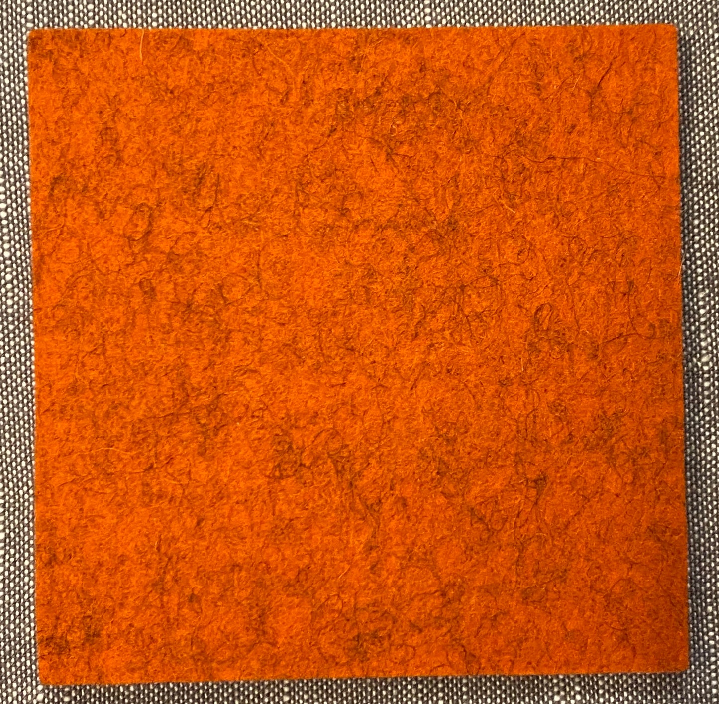 Hey-Sign Wollfilz-Untersetzer 9 x 9 cm, Farbe Orange meliert