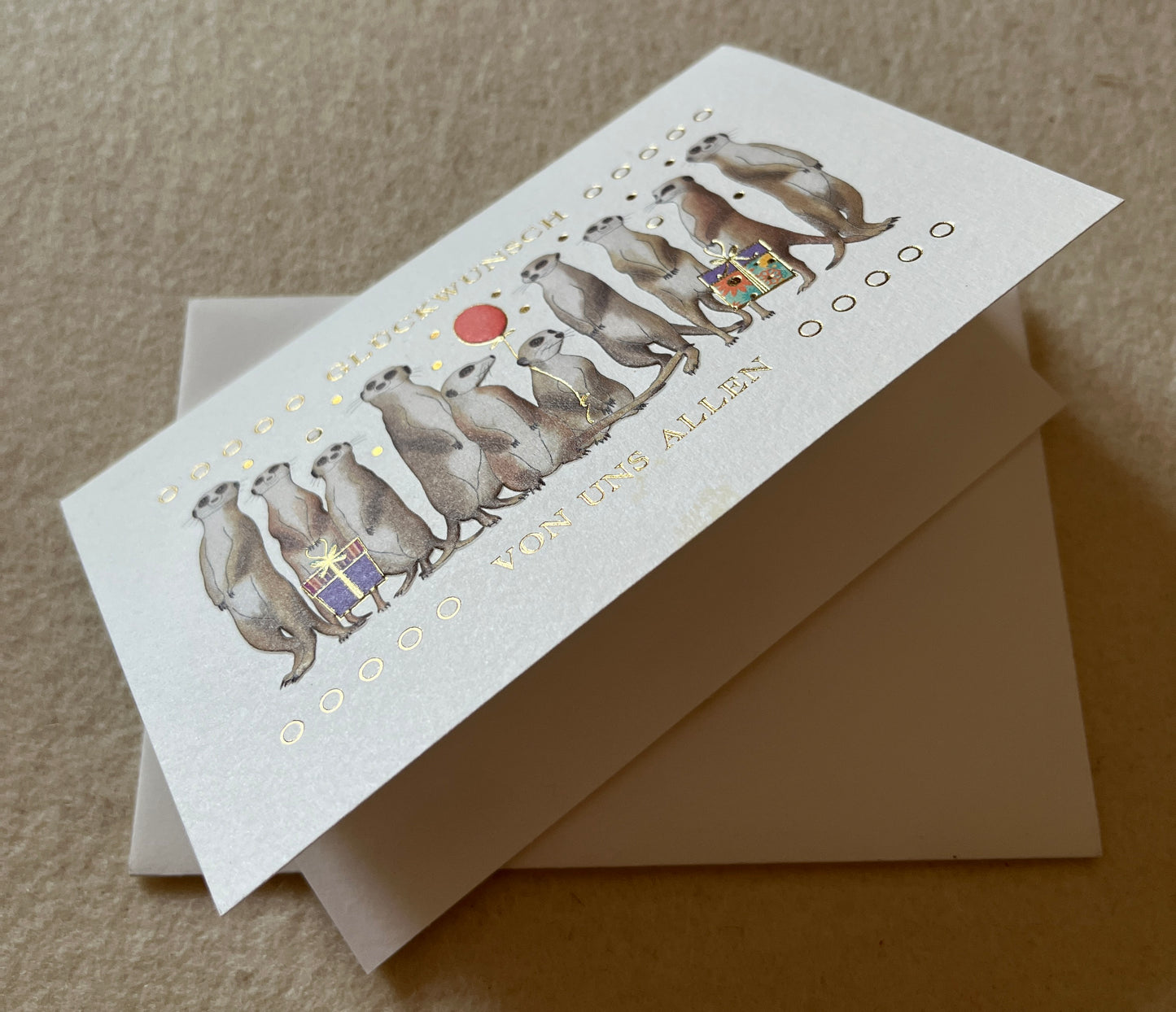 Erdhörnchen ECO-Doppelkarte Glückwunsch von uns allen