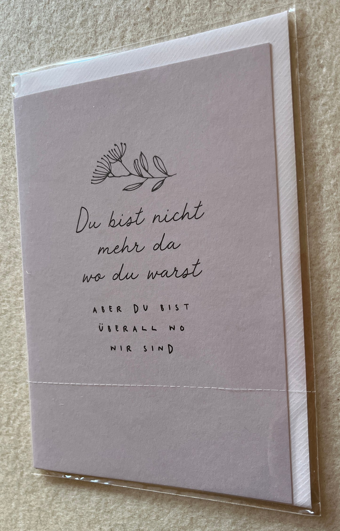 Trauer Doppelkarte Du bis nicht mehr da