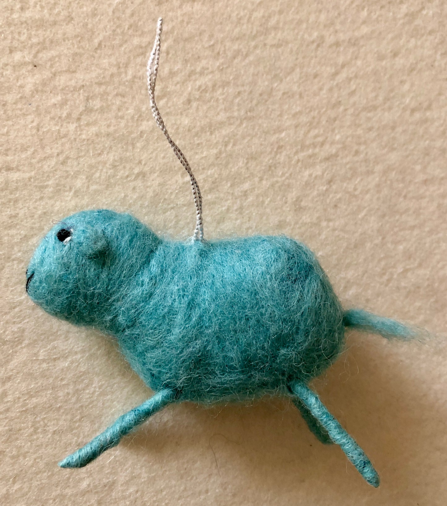 "Määh" Wollfilz-Anhänger Schaf, türkis