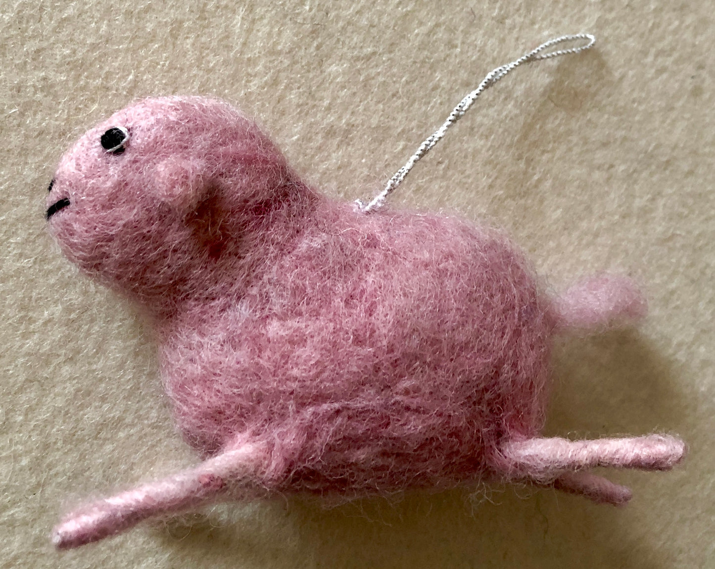 "Määh" Wollfilzanhänger Schaf rosa