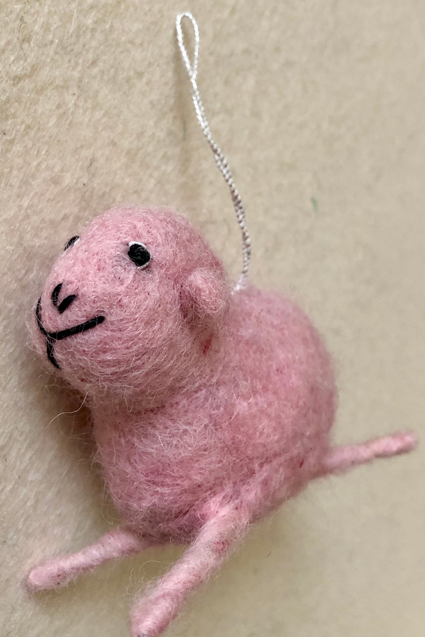 "Määh" Wollfilz-Anhänger Schaf, türkis