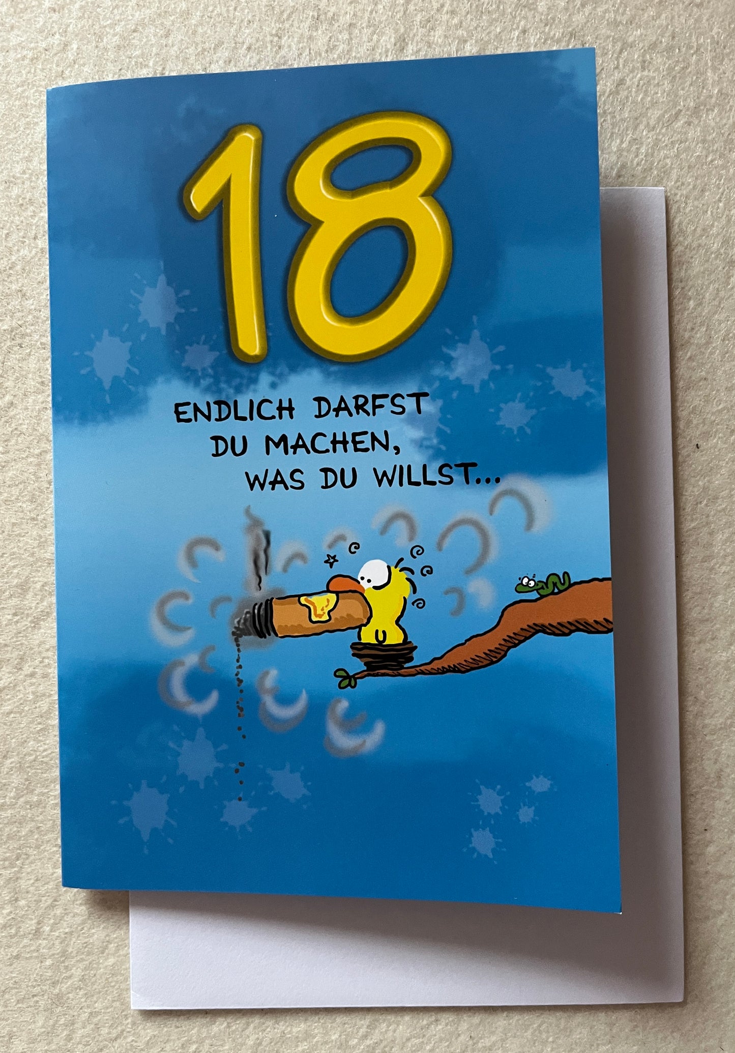 Birdy Doppelkarte 18 - ENDLICH DARFST DU
