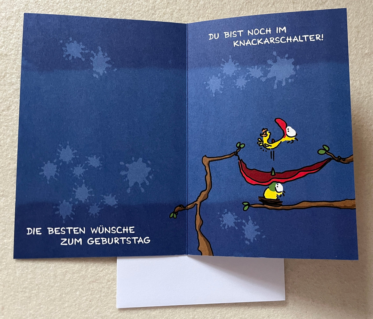 Geburtstag 20 Birdy Doppelkarte - BLEIB LOCKER
