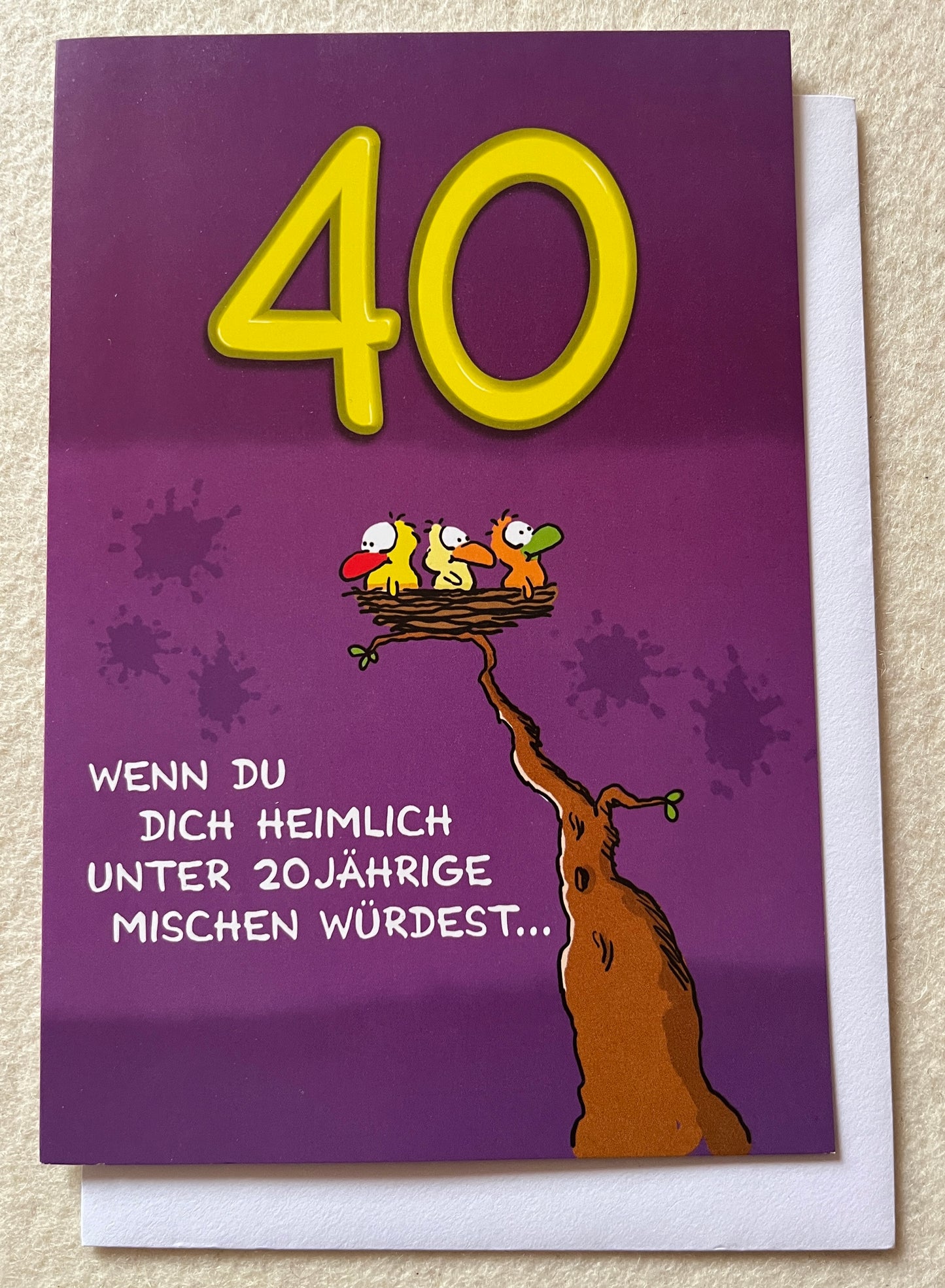 Birdy Doppelkarte 40 - Heimlich unter Zwanzigjährige