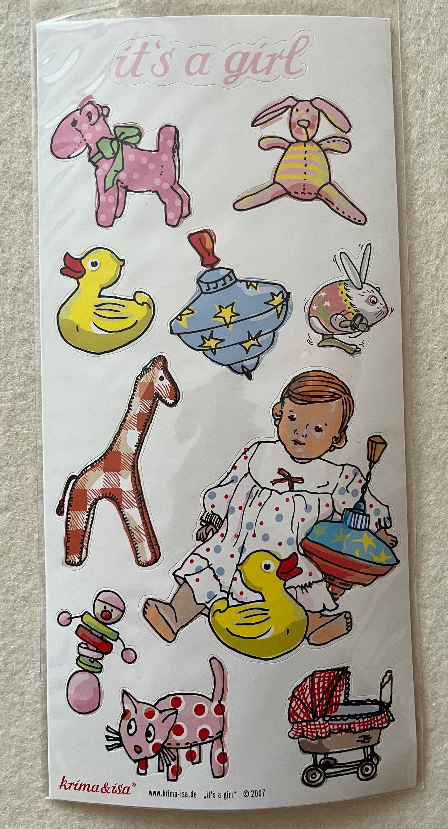 Geburt Sticker "It's a girl!"