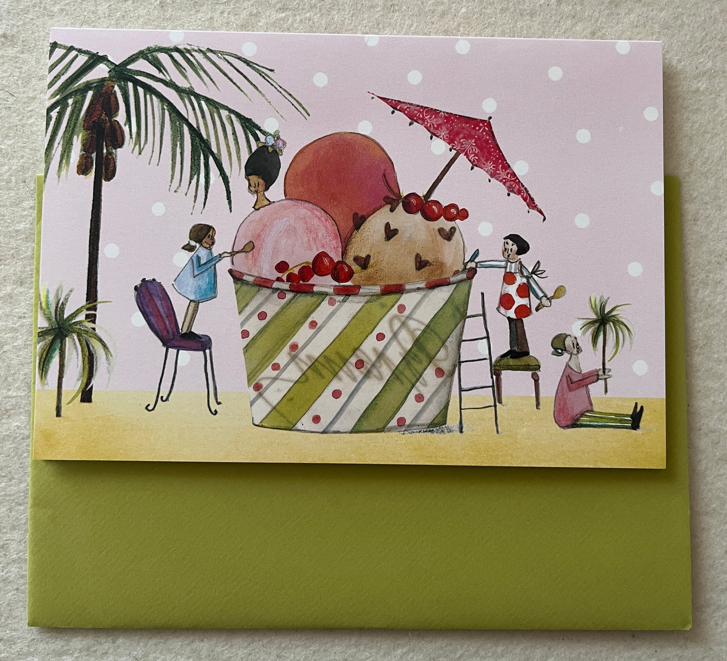 Sommerspaß Doppelkarte Eisbecher