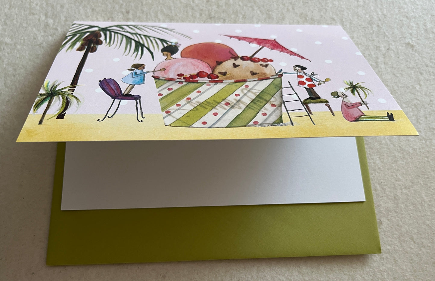 Sommerspaß Doppelkarte Eisbecher