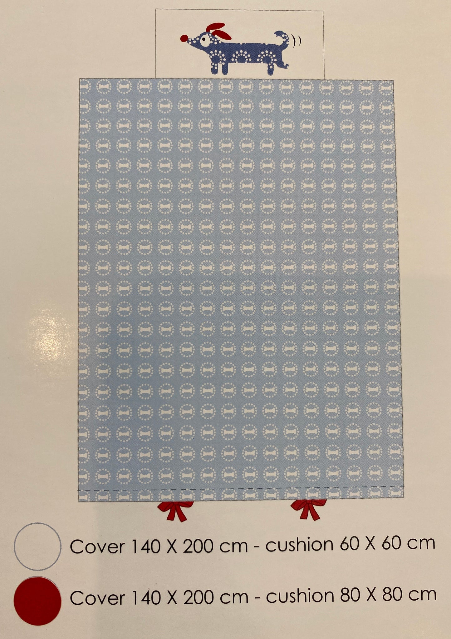 "Wau" ADAM Kinder-Bettwäsche 140 x 200 cm / 80 x 80 cm, Motiv Hund