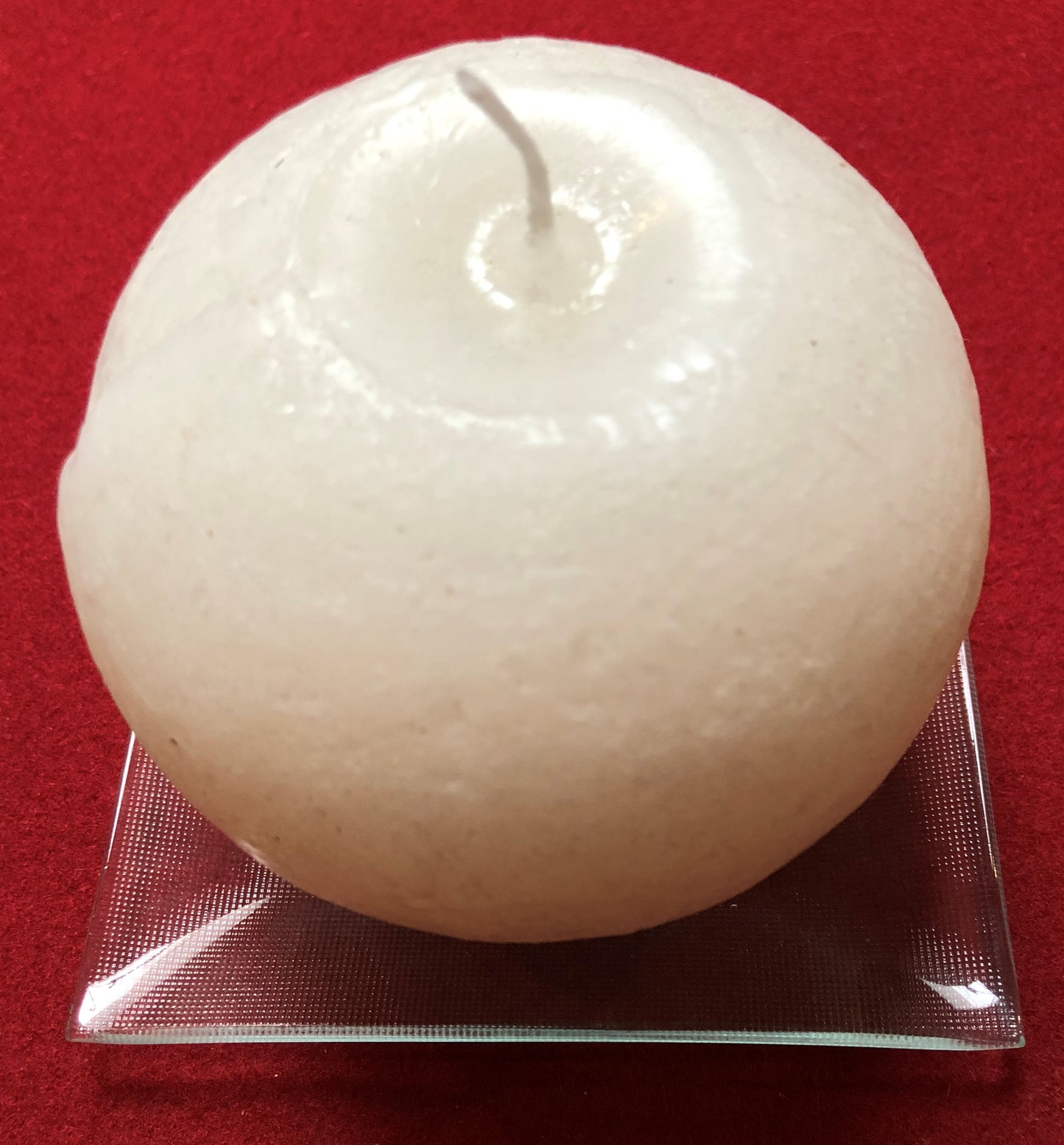 Kugel-Kerze D 10 cm, reinweiss